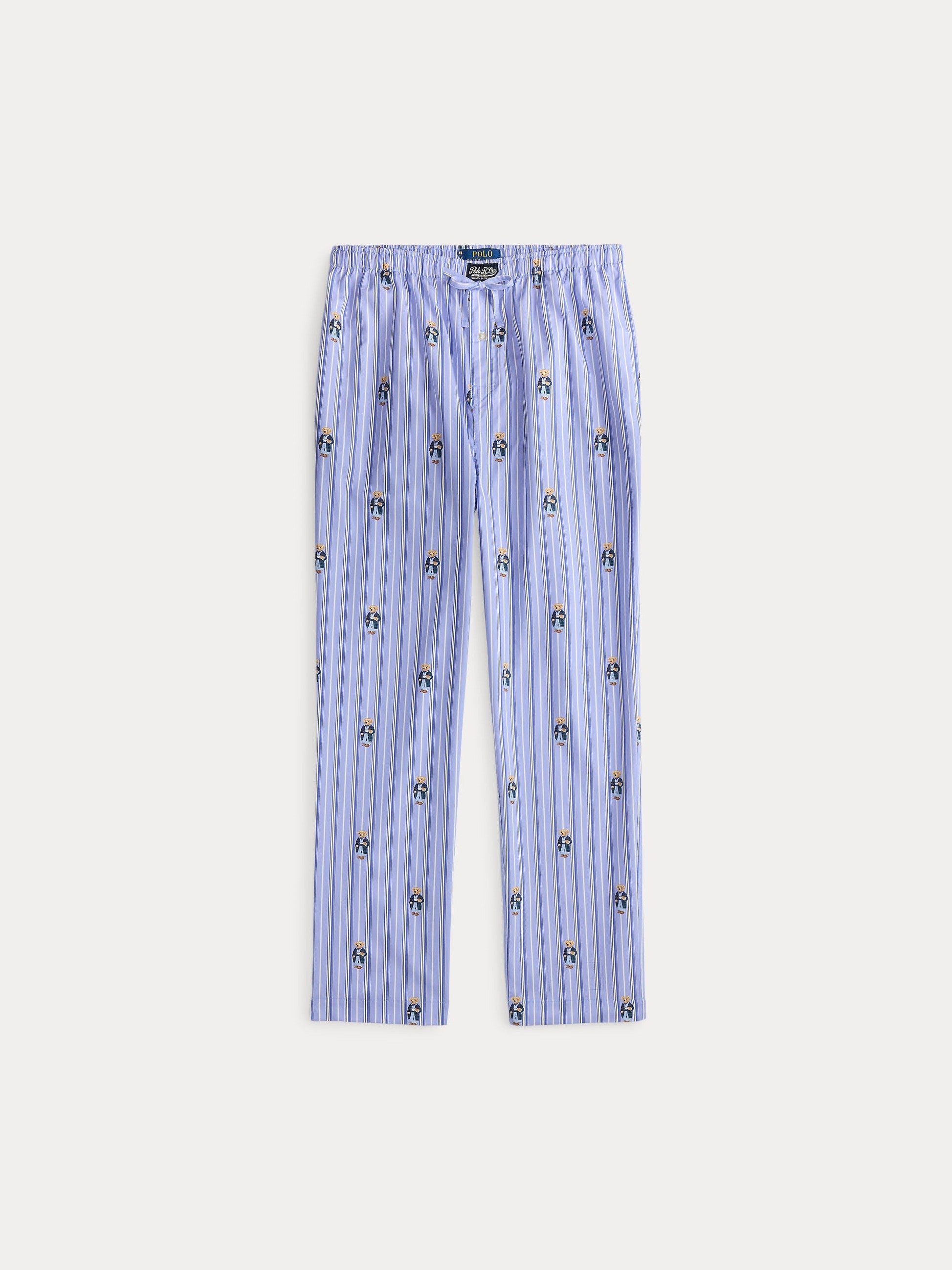 Polo Ralph Lauren miesten pyjamahousut K PJ Pant Sleep Bottom, raidallinen sininen