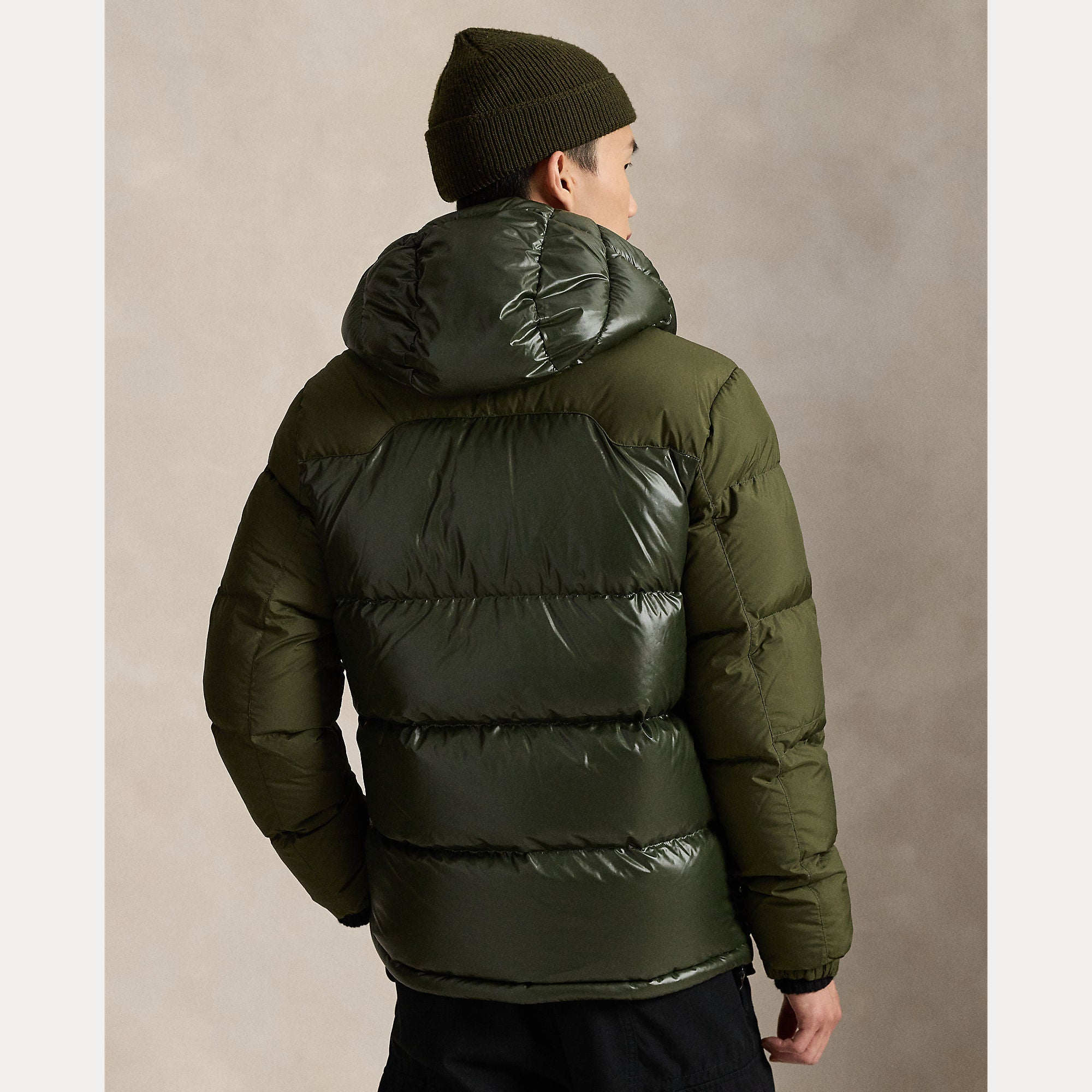 Polo Ralph Lauren The Gorham Two-Tone Down Jacket, tummanvihreä