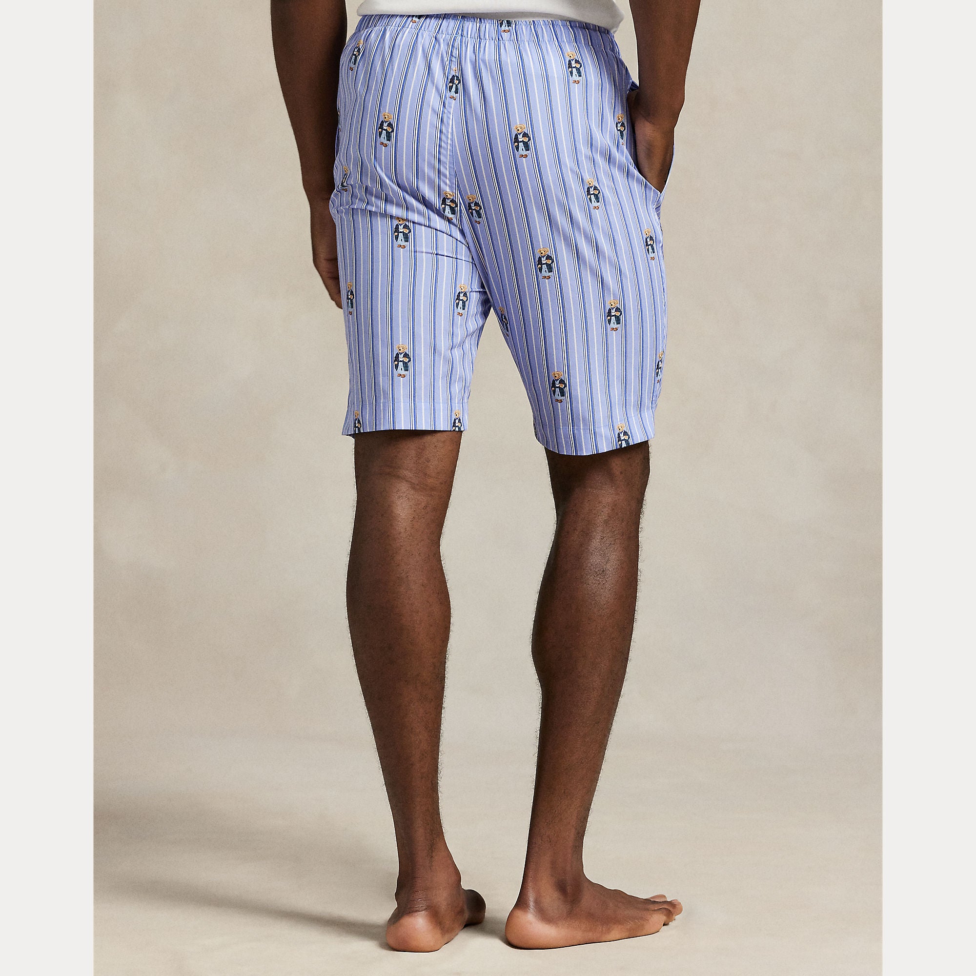 Polo Ralph Lauren miesten pyjamahousut K Sleep Short Sleep Bottom, raidallinen sininen