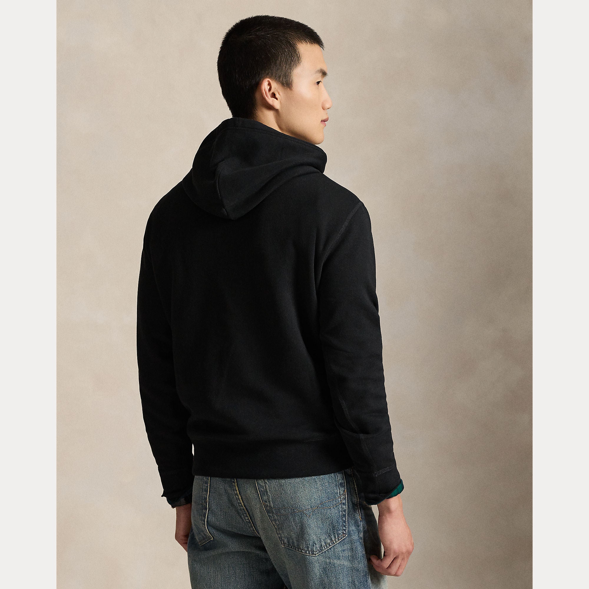 Polo Ralph Lauren miesten huppari Long Pull Over Hoodie, musta