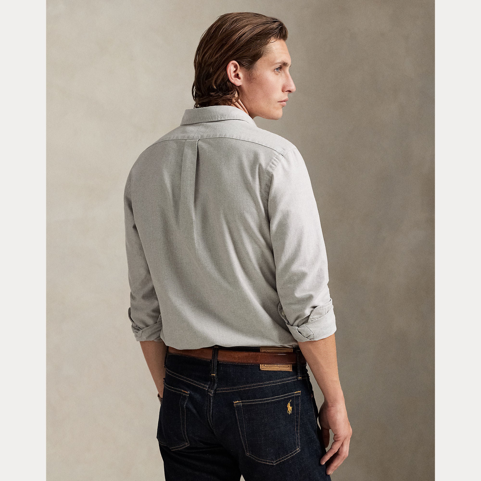 Polo Ralph Lauren miesten kauluspaita Long Sleeve Sport Shirt, vaaleanruskea