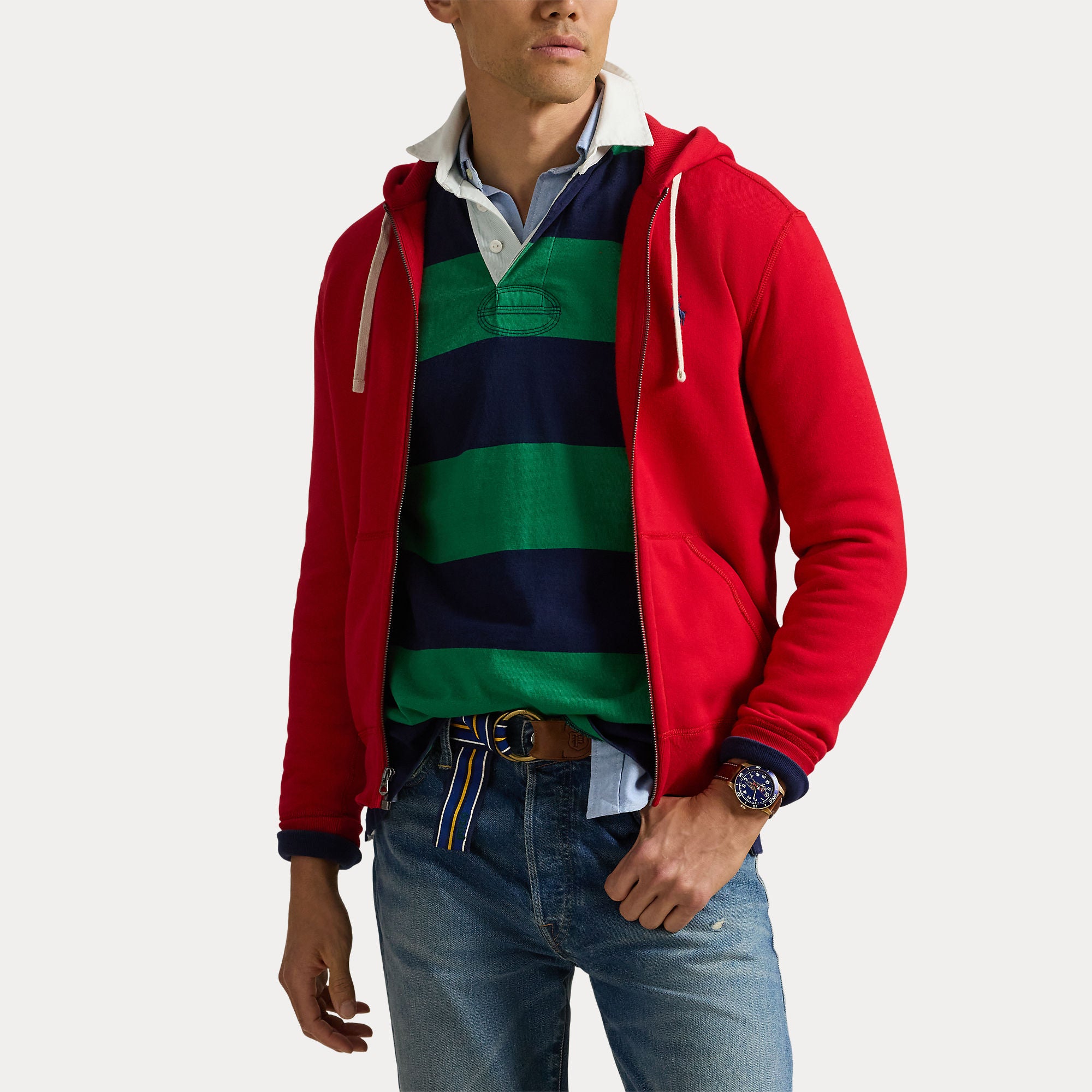 Polo Ralph Lauren miesten huppari Hood Long Sleeve Knit, punainen