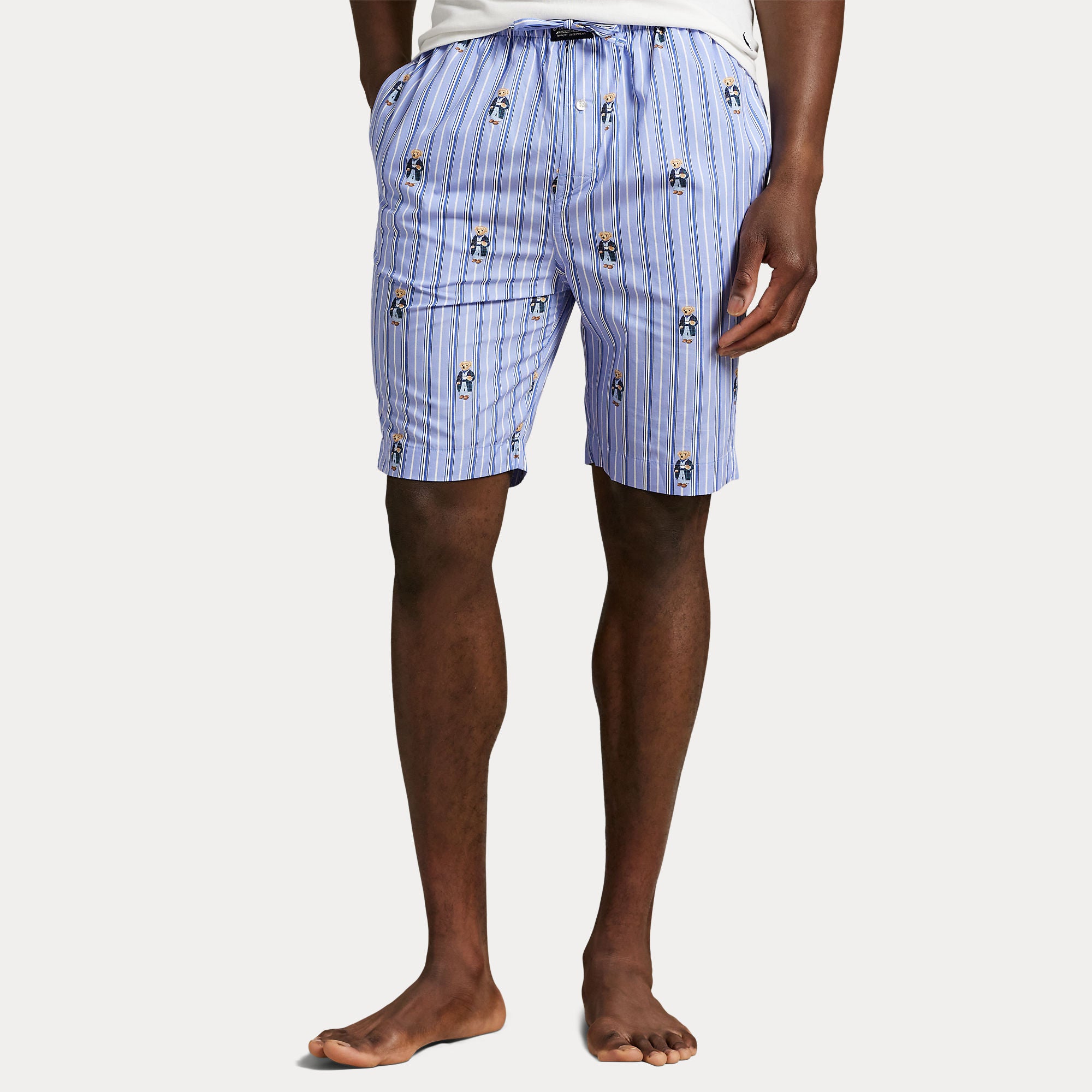 Polo Ralph Lauren miesten pyjamahousut K Sleep Short Sleep Bottom, raidallinen sininen