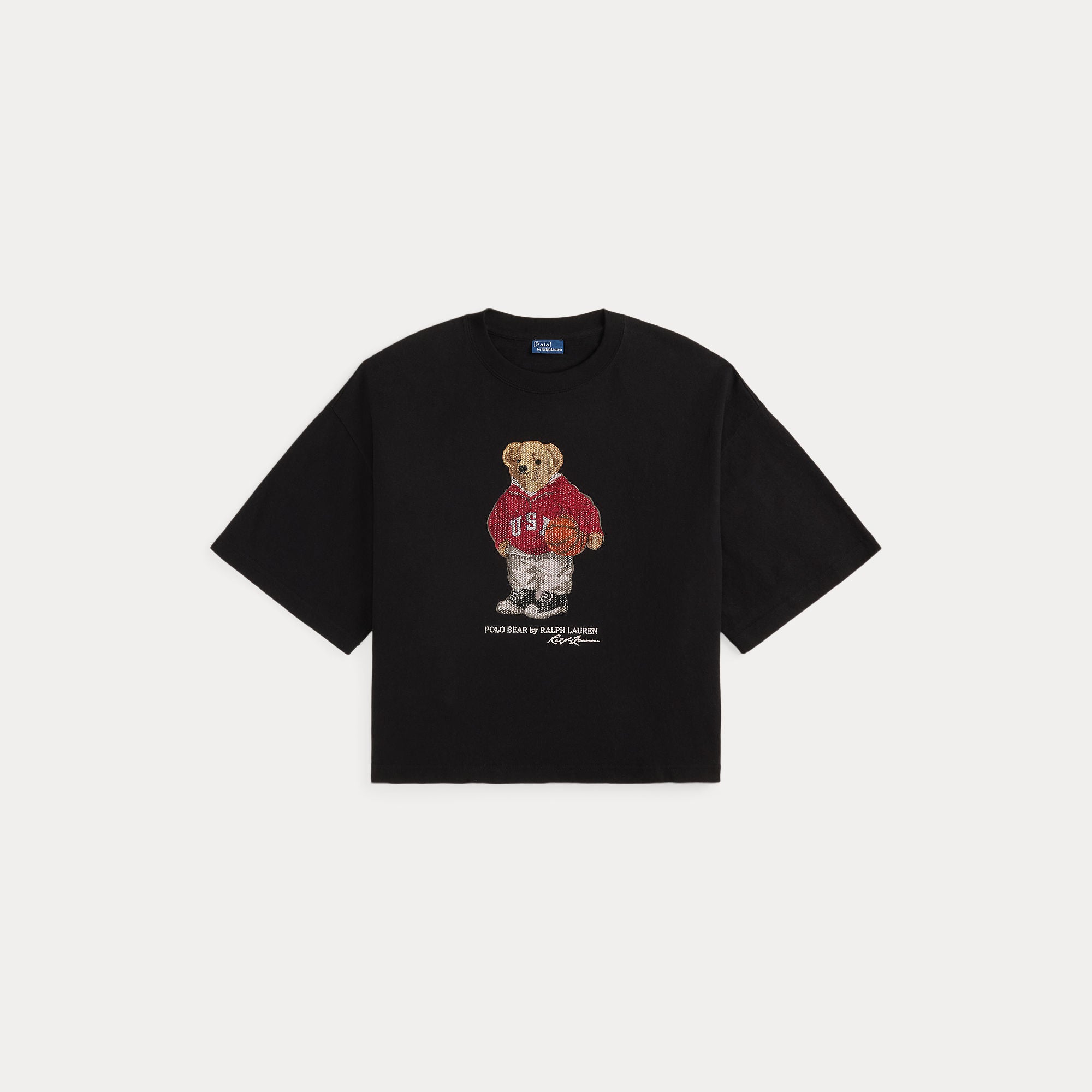 Polo Ralph Lauren naisten t-paita Polo Bear Knit-t-shirt, musta