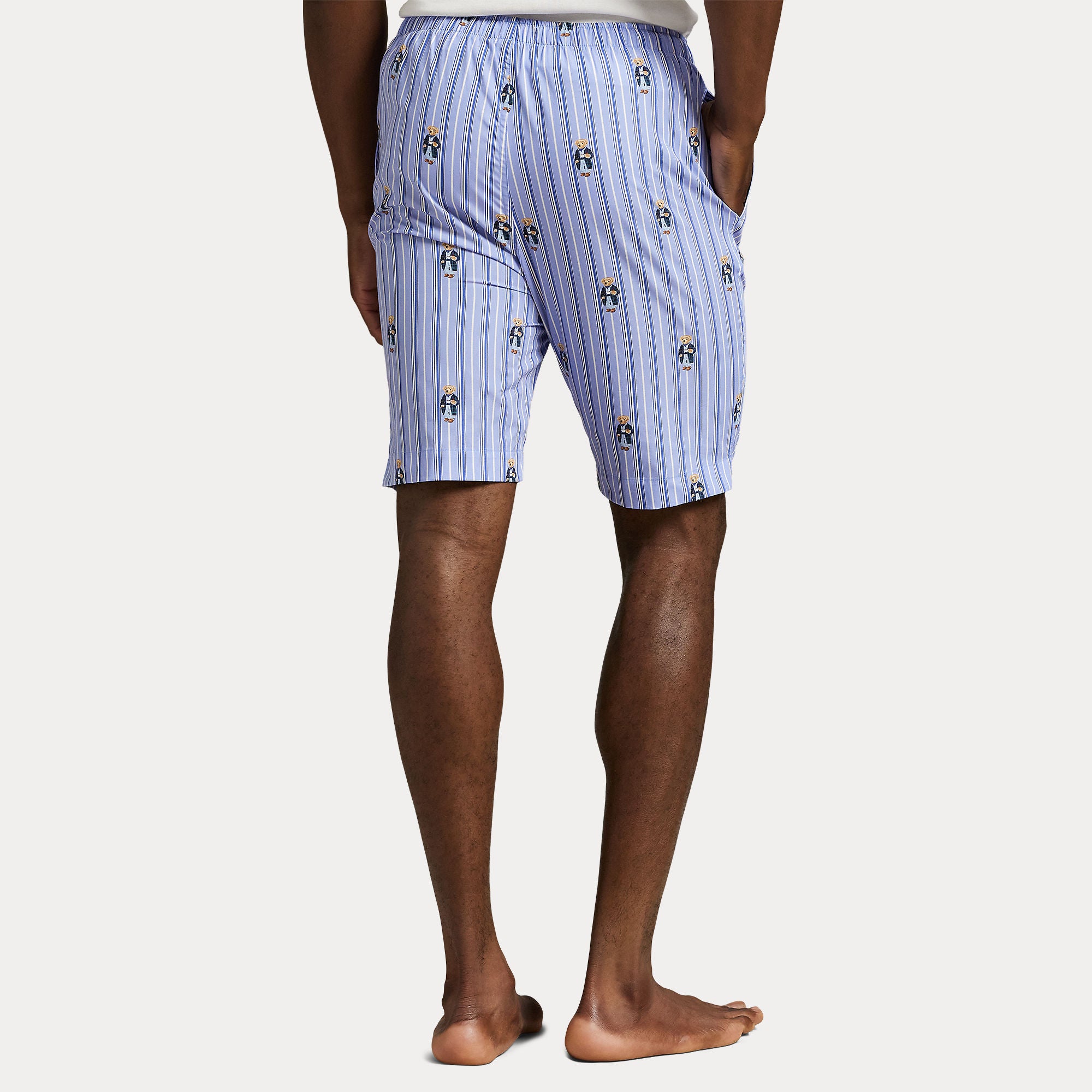 Polo Ralph Lauren miesten pyjamahousut K Sleep Short Sleep Bottom, raidallinen sininen