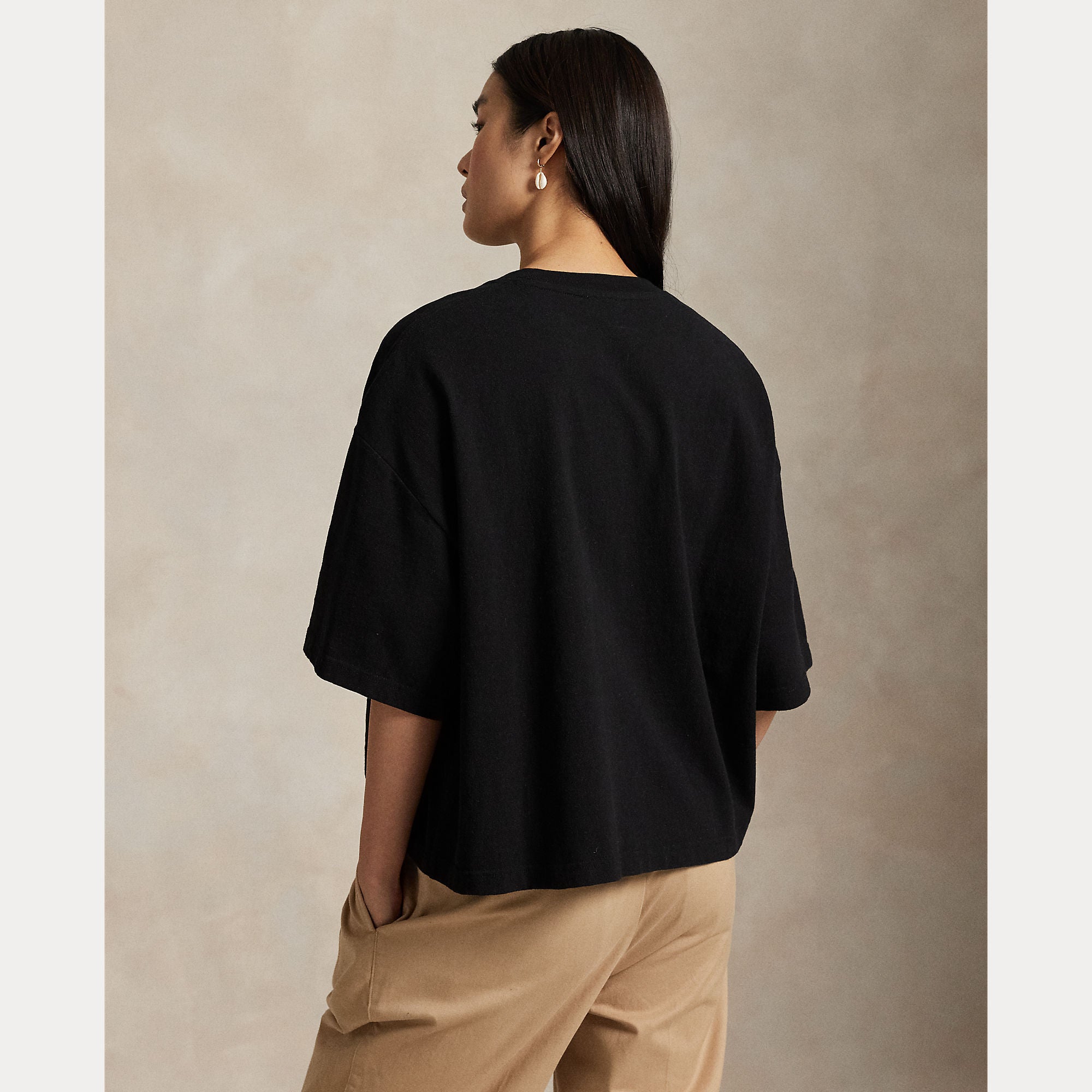 Polo Ralph Lauren naisten t-paita Polo Bear Knit-t-shirt, musta