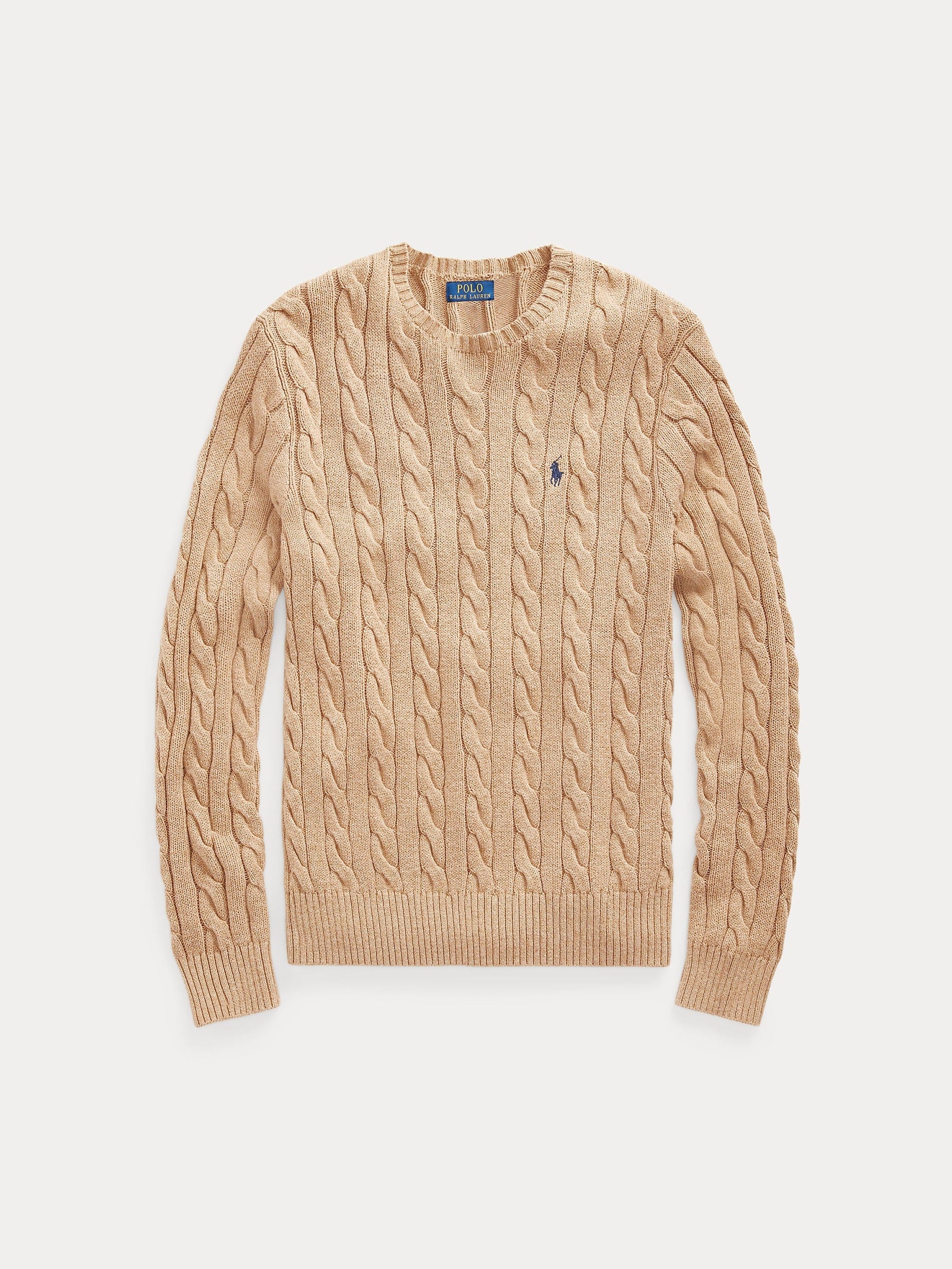 Polo Ralph Lauren miesten neulepaita Cotton Cable LS Drive Pullover, beige