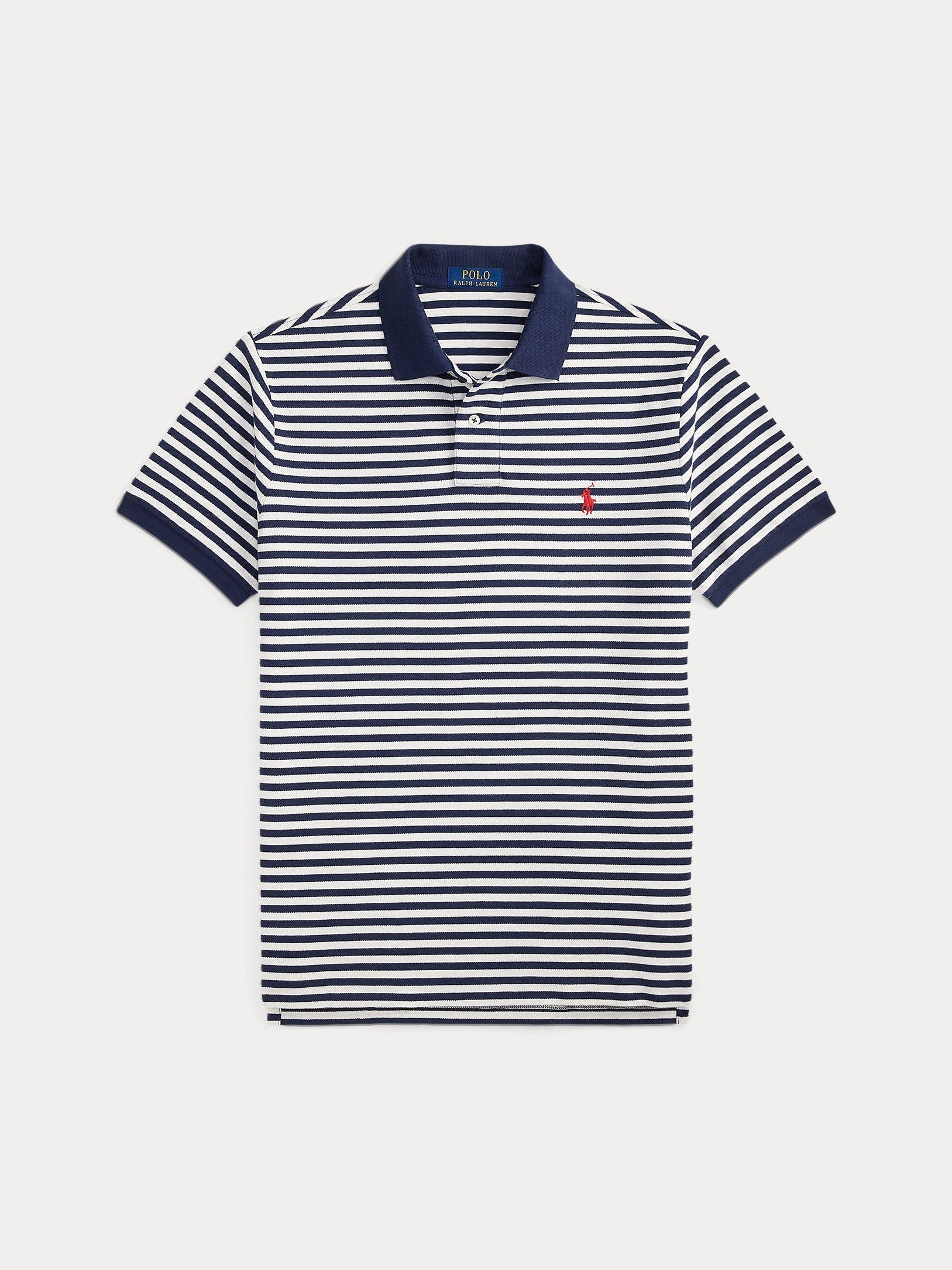 Polo Ralph Lauren miesten pikeepaita Iconic Mesh Polo Shirt, raidallinen sininen