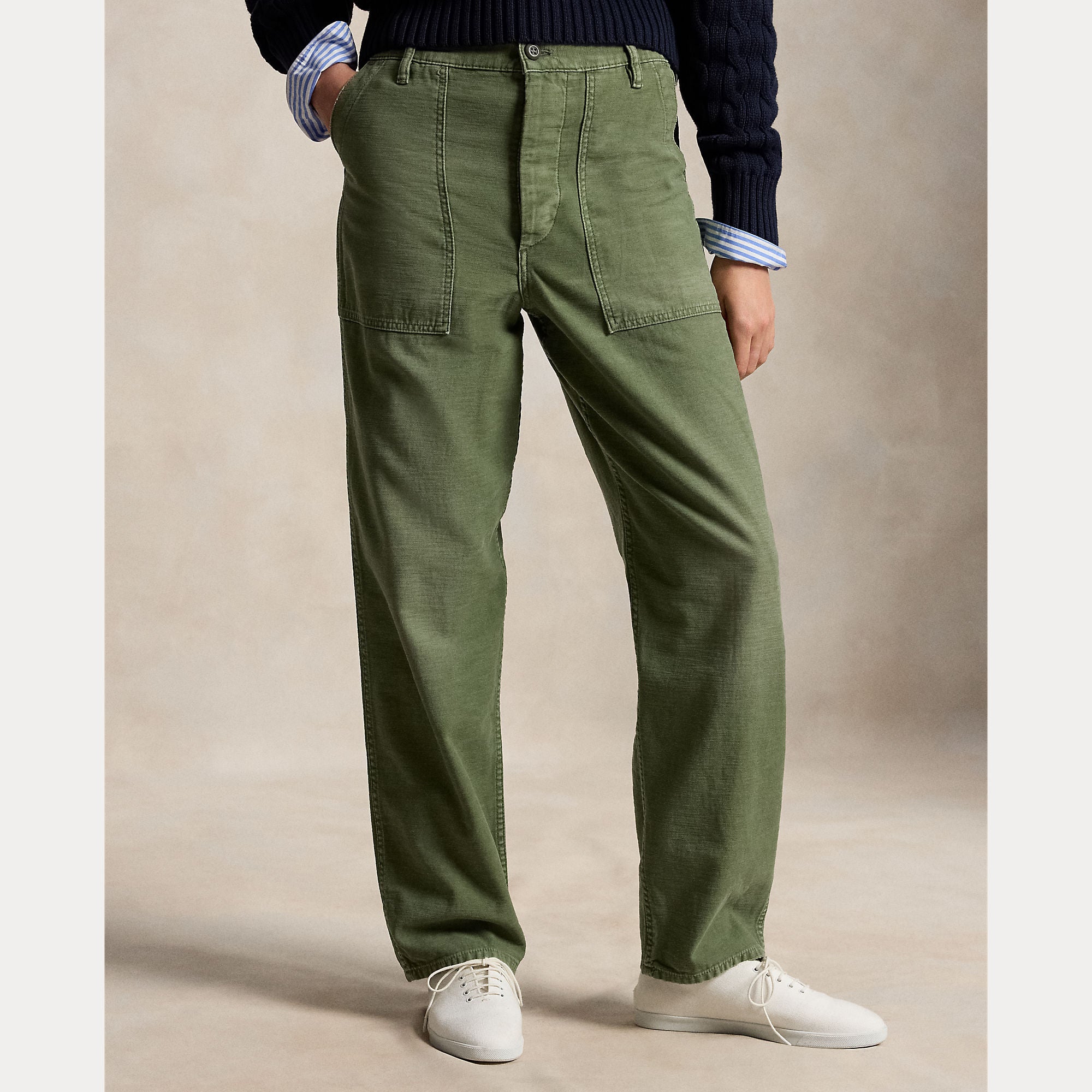 Polo Ralph Lauren naisten housut Wovwn Straight Pants, khaki