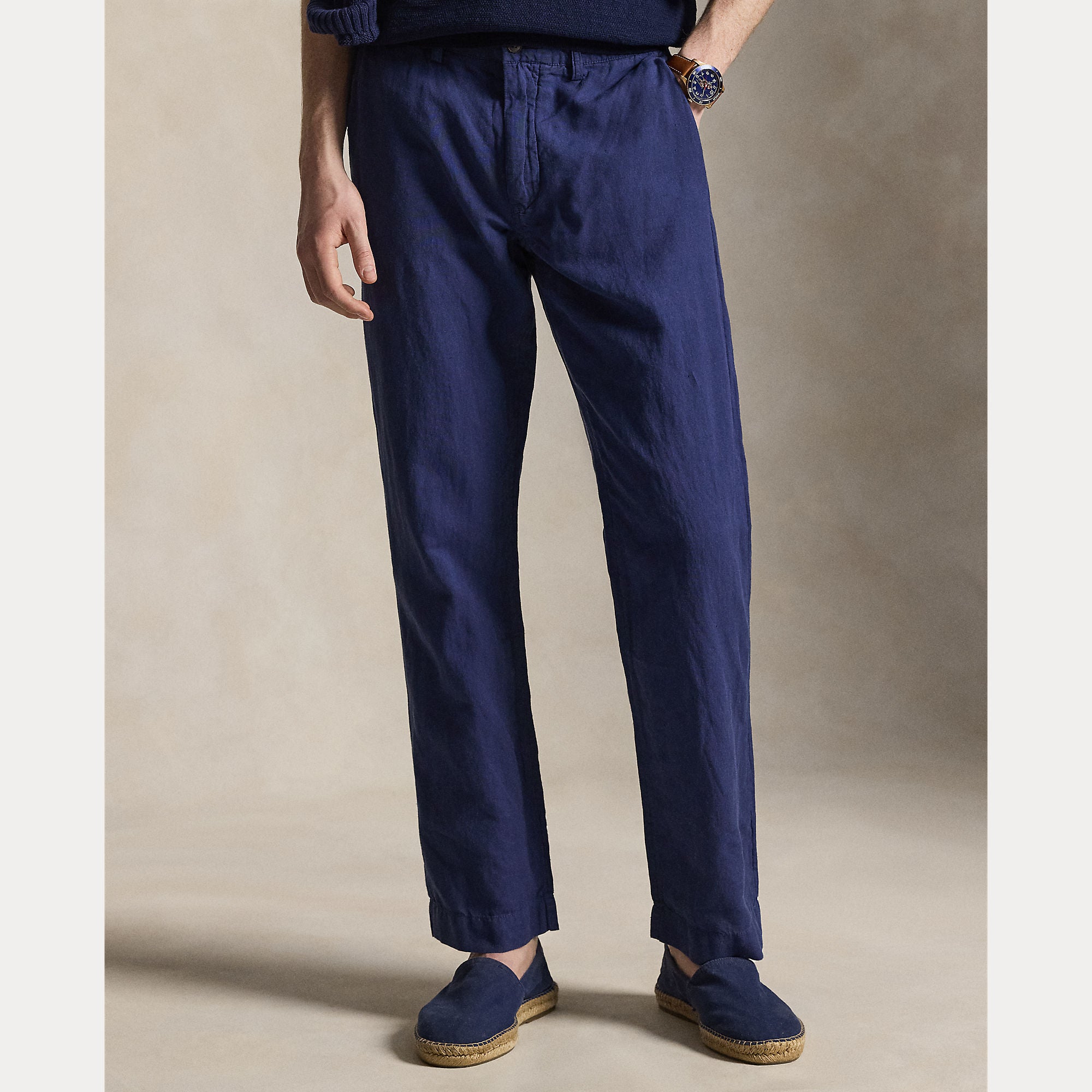Polo Ralph Lauren miesten housut Linen Trousers, tummansininen