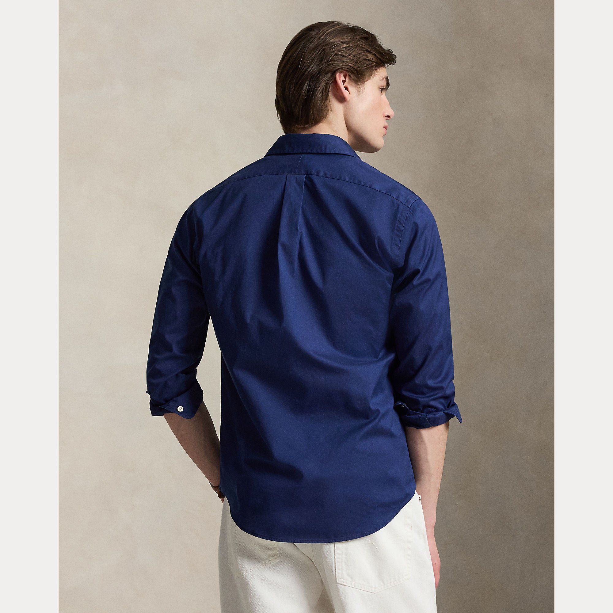 Polo Ralph Lauren miesten kauluspaita Washed Cotton Shirt, tummansininen