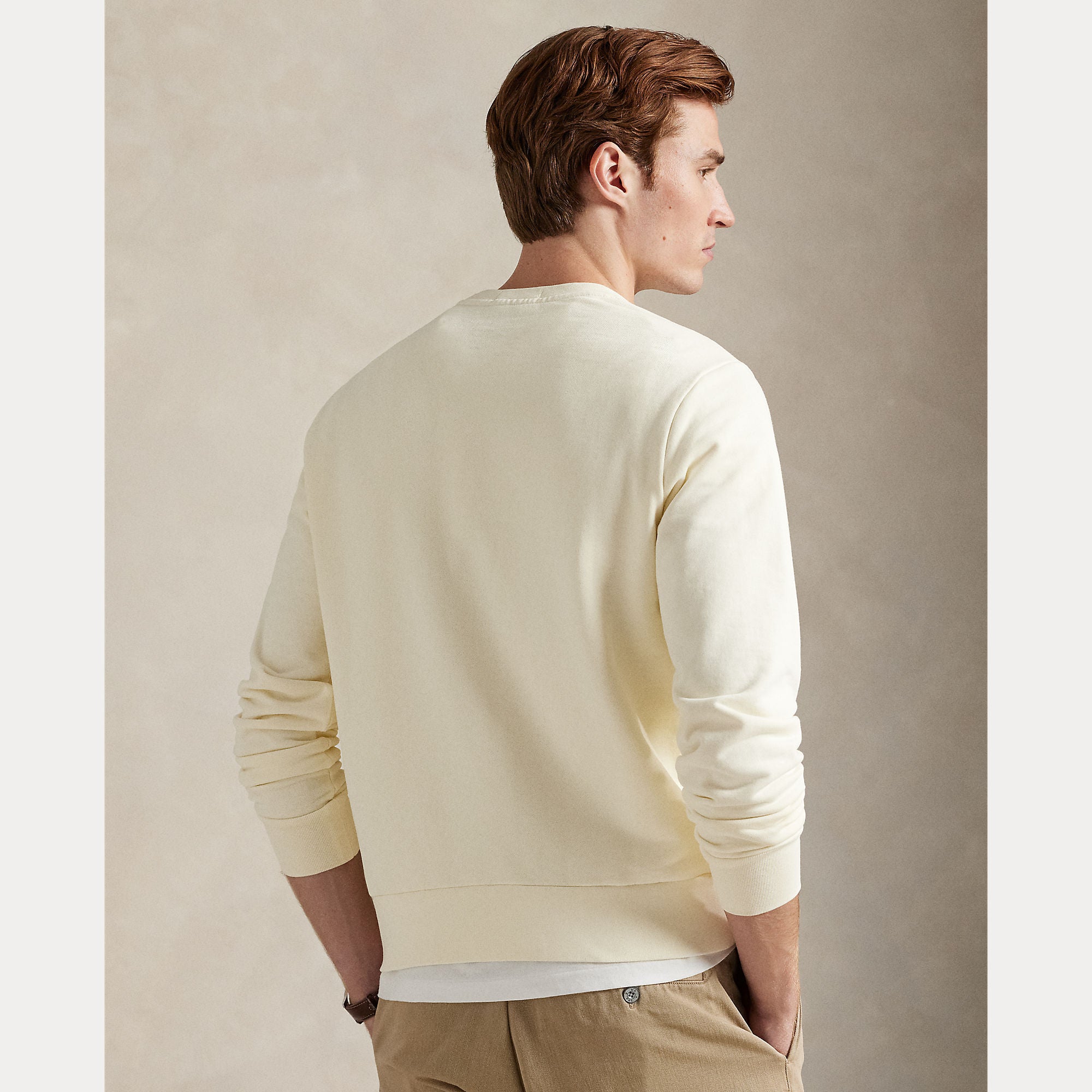 Polo Ralph Lauren miesten collegepaita Long Sleeve C Neck, valkoinen