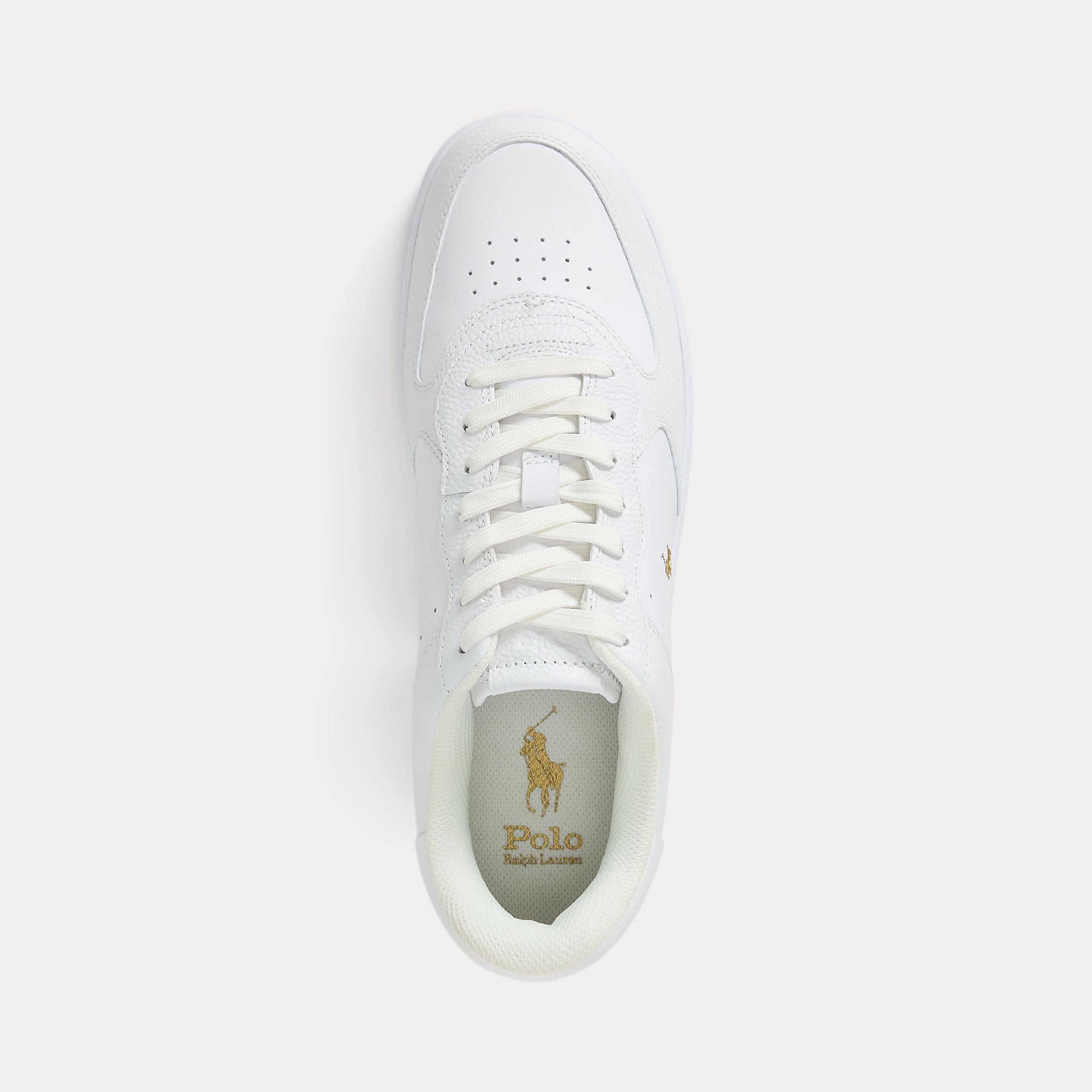 Polo Ralph Lauren Unisex tennarit Masters CRT-Sneaker White Gold, valkoinen