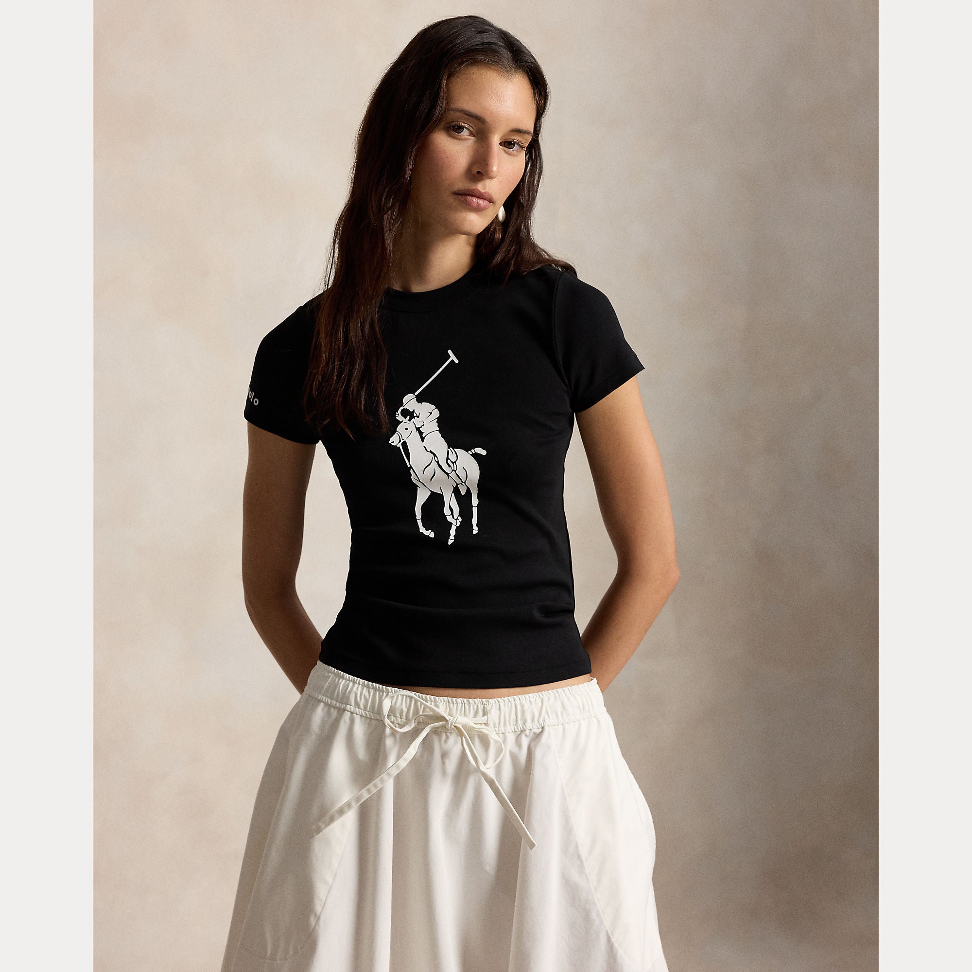 Polo Ralph Lauren naisten T-paita Knit T-Shirt, musta