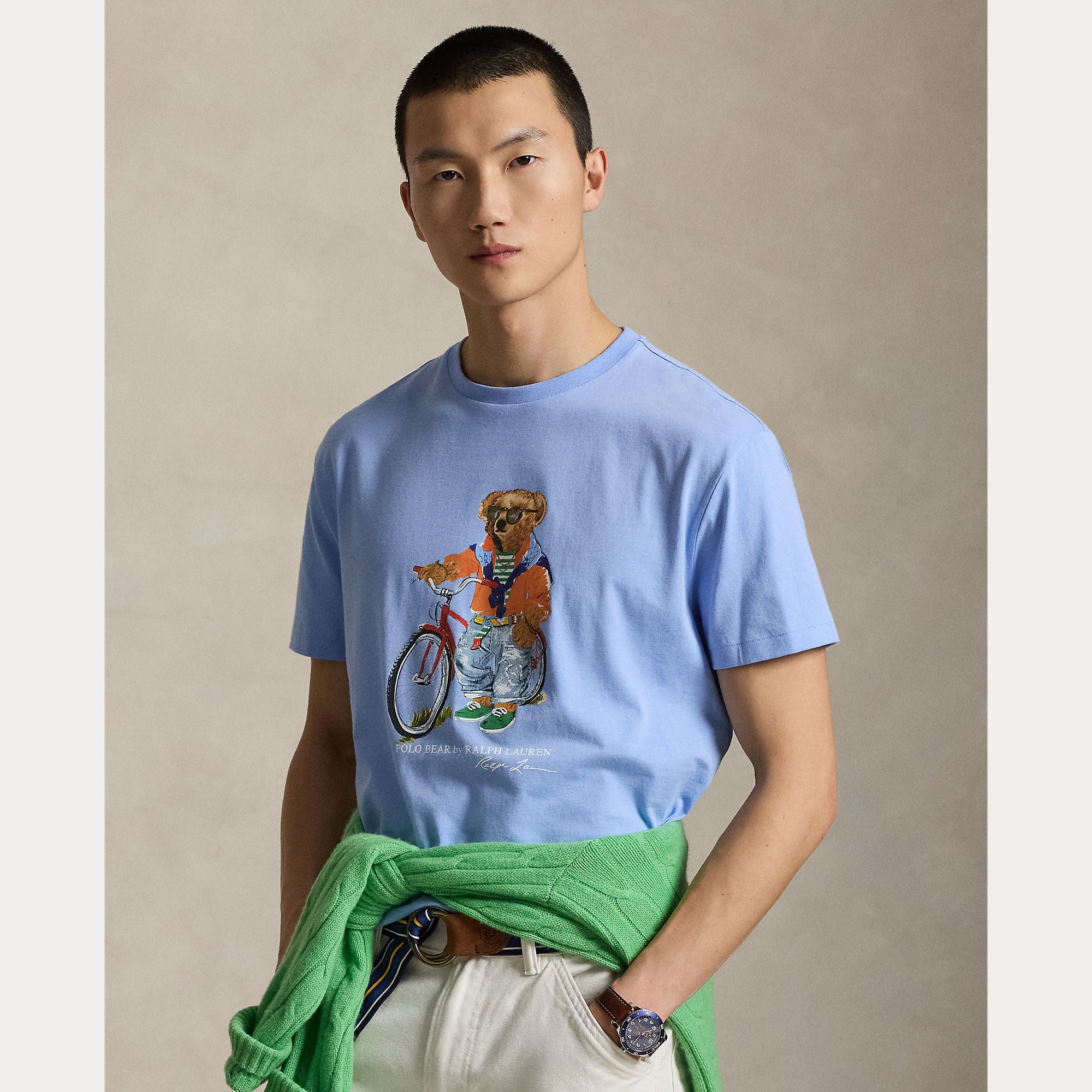 Polo Ralph Lauren miesten T-paita Polo Bear, Vaaleansininen