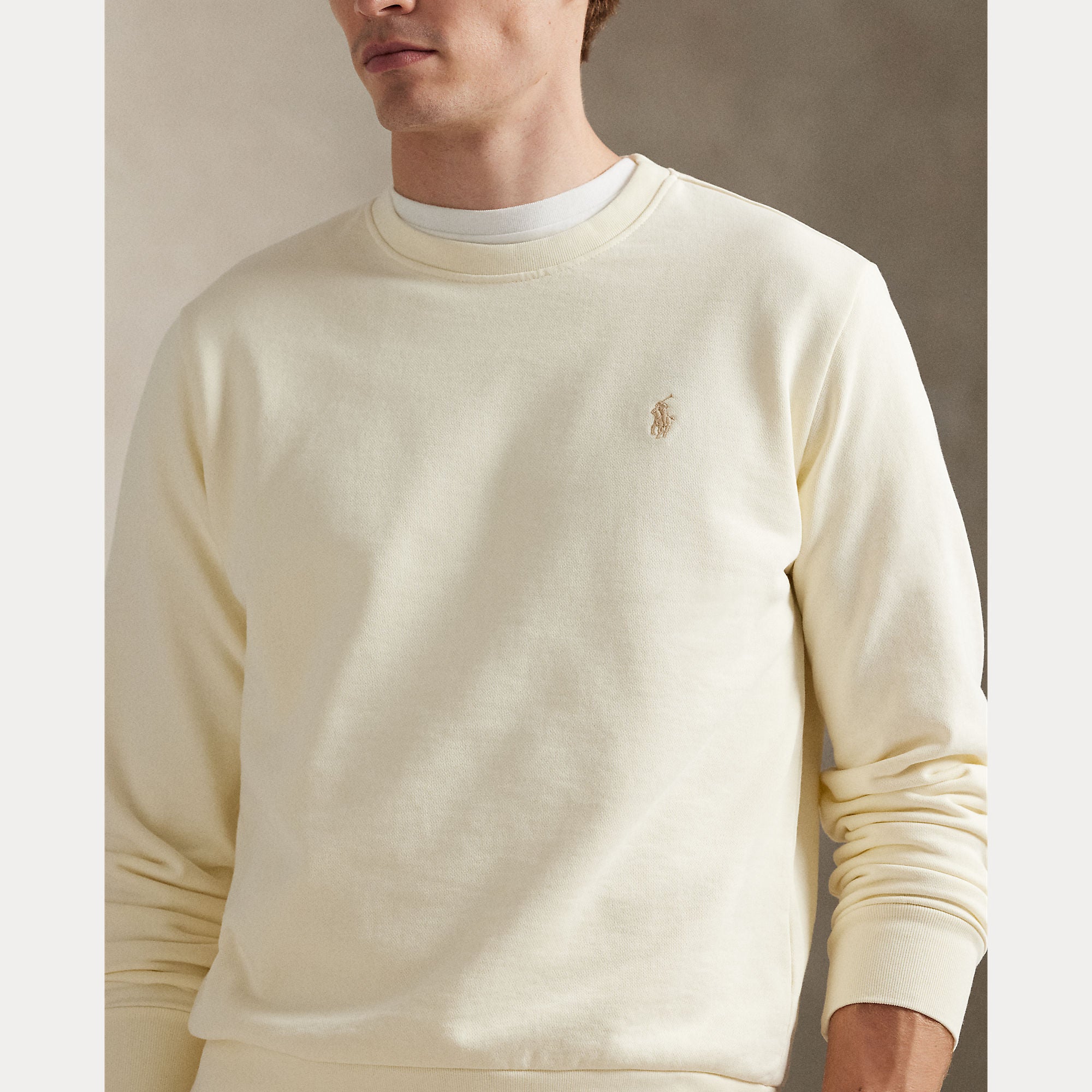 Polo Ralph Lauren miesten collegepaita Long Sleeve C Neck, valkoinen