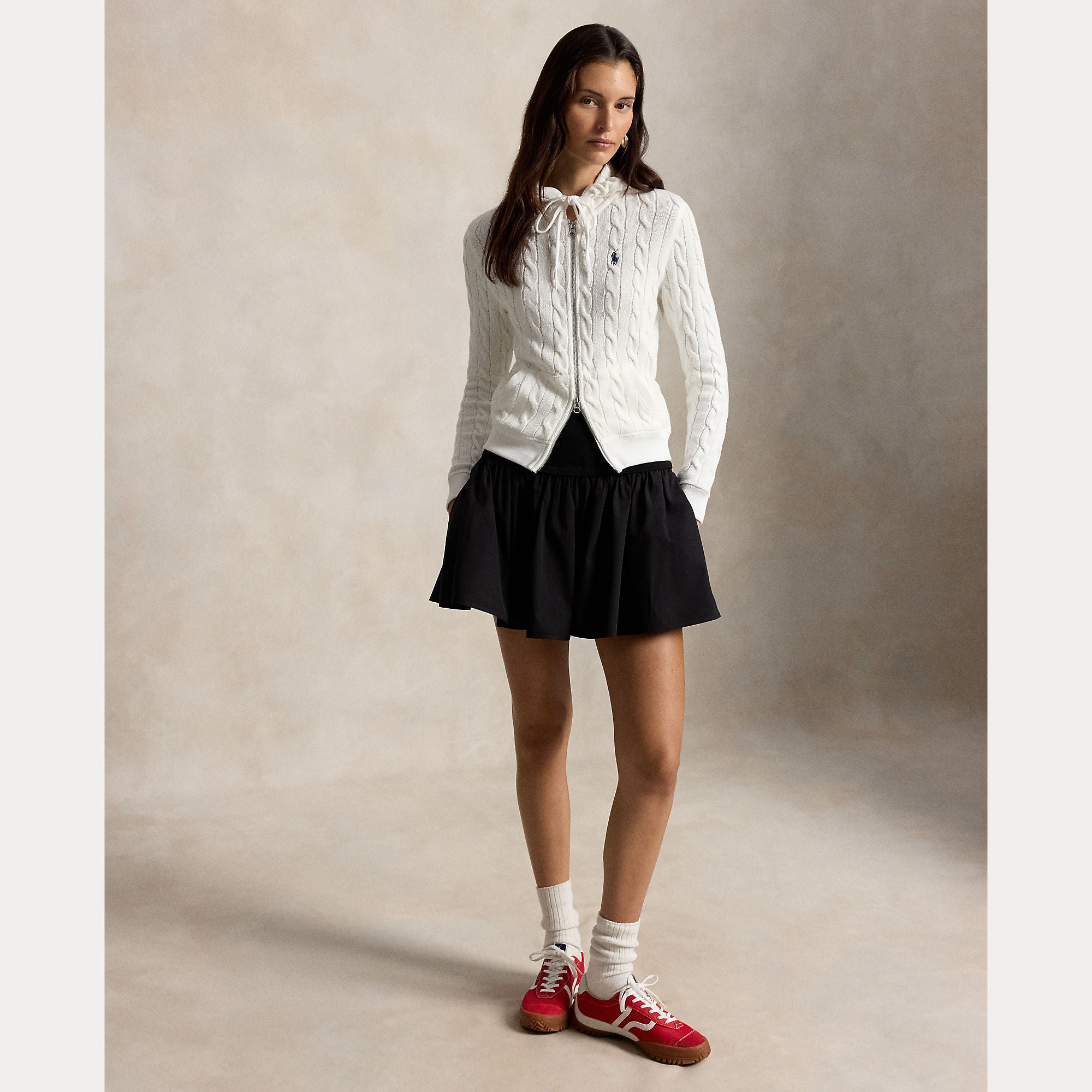 Polo Ralph Lauren naisten hame Woven-A Line-Skirt, musta