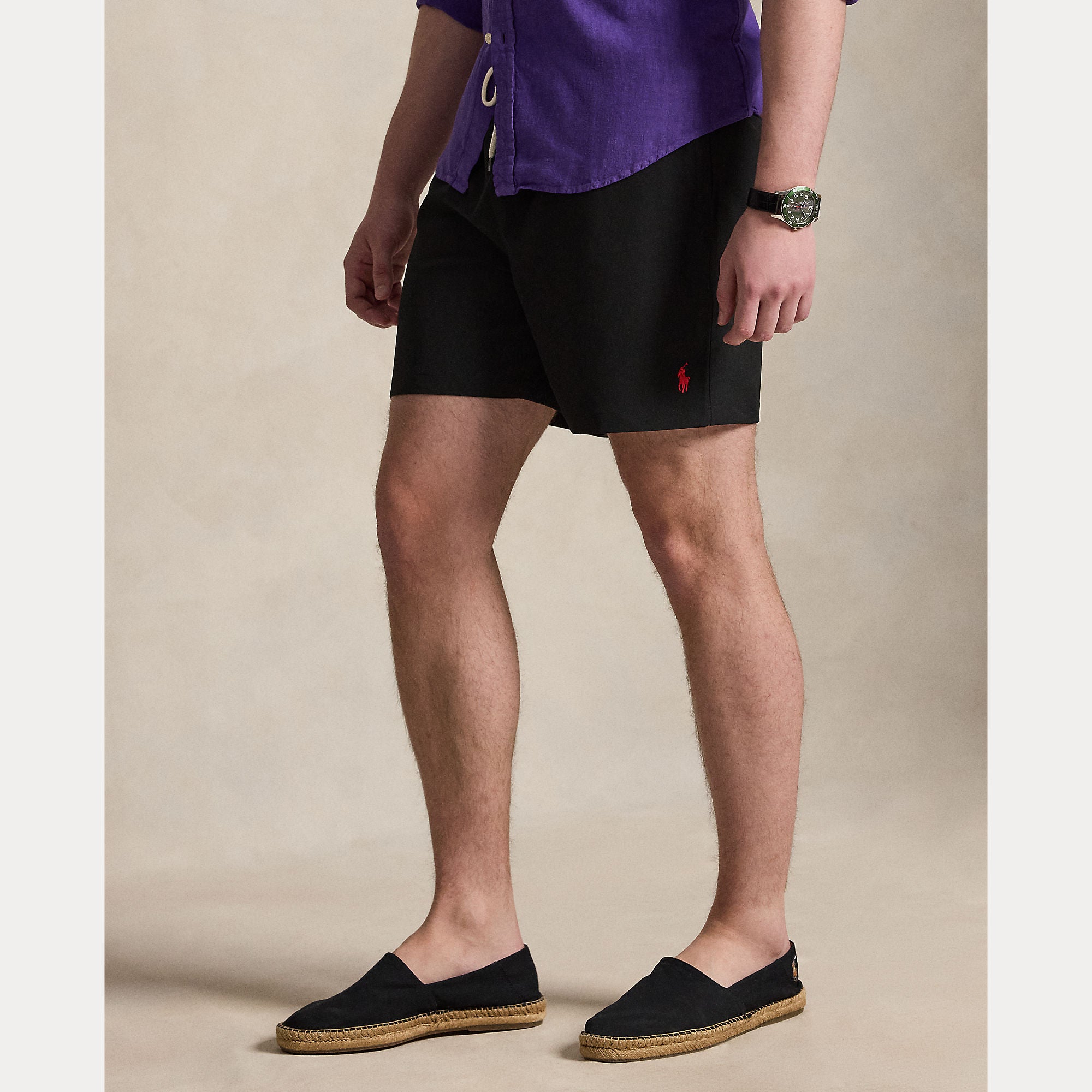 Polo Ralph Lauren miesten uimashortsit Traveler-Mid-Trunk, Musta
