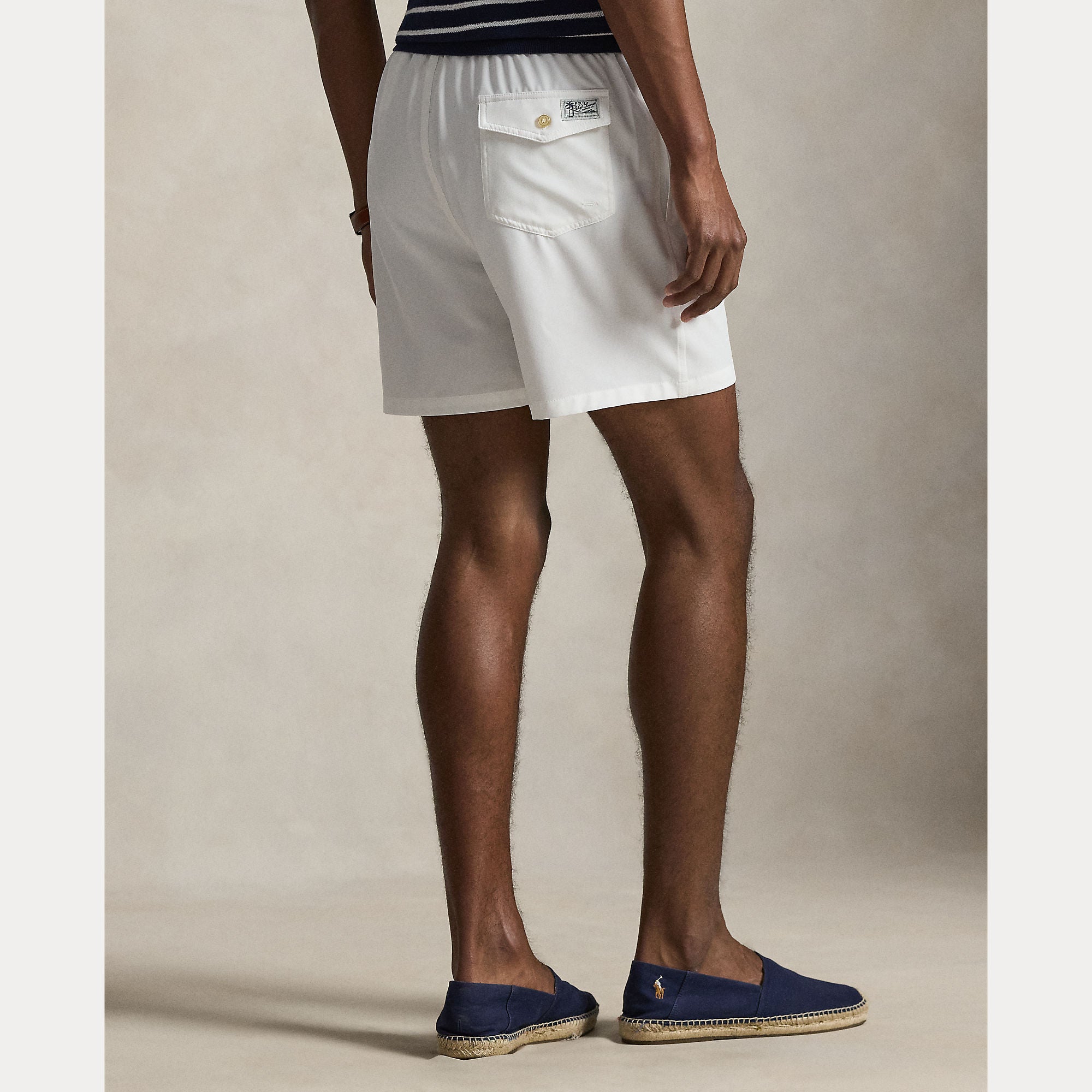 Polo Ralph Lauren miesten uimashortsit Traveler Mid Trunk, Valkoinen