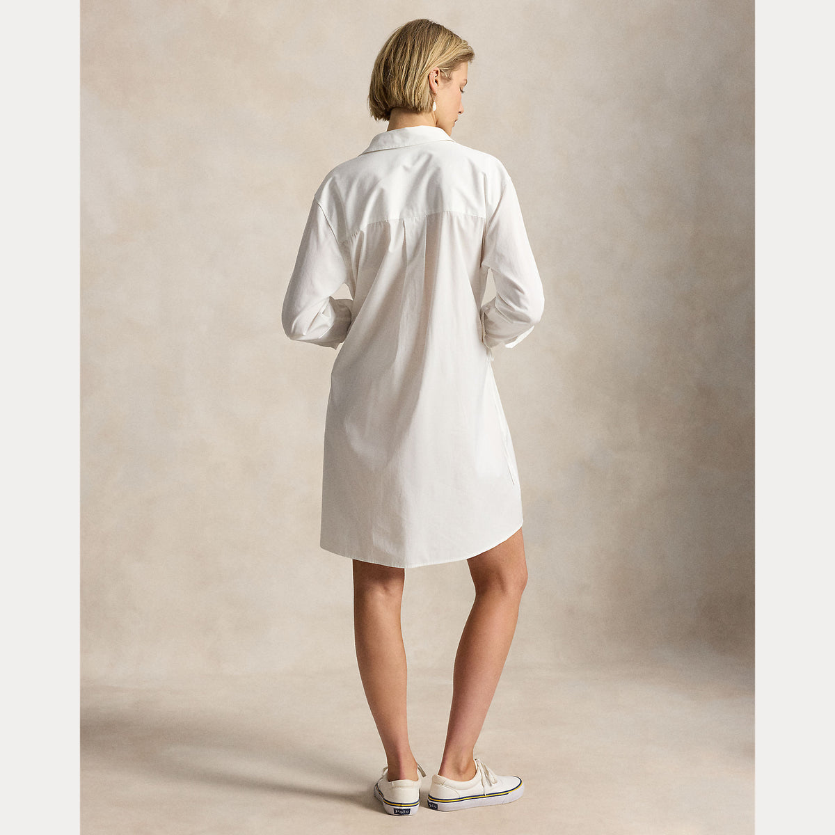 Polo Ralph Lauren mekko Woven-Shirt Dress, valkoinen