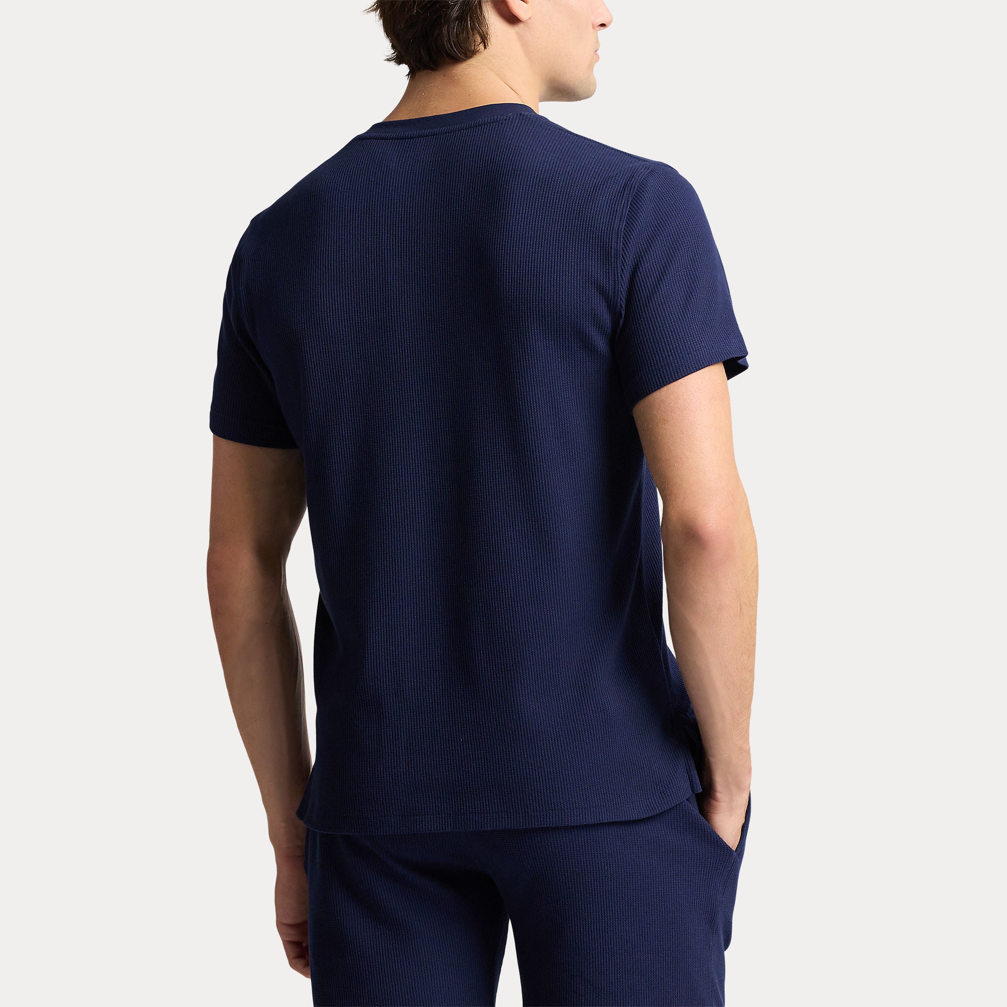 Polo Ralph Lauren miesten t-paita SS Henley Waffle Top, summansininen