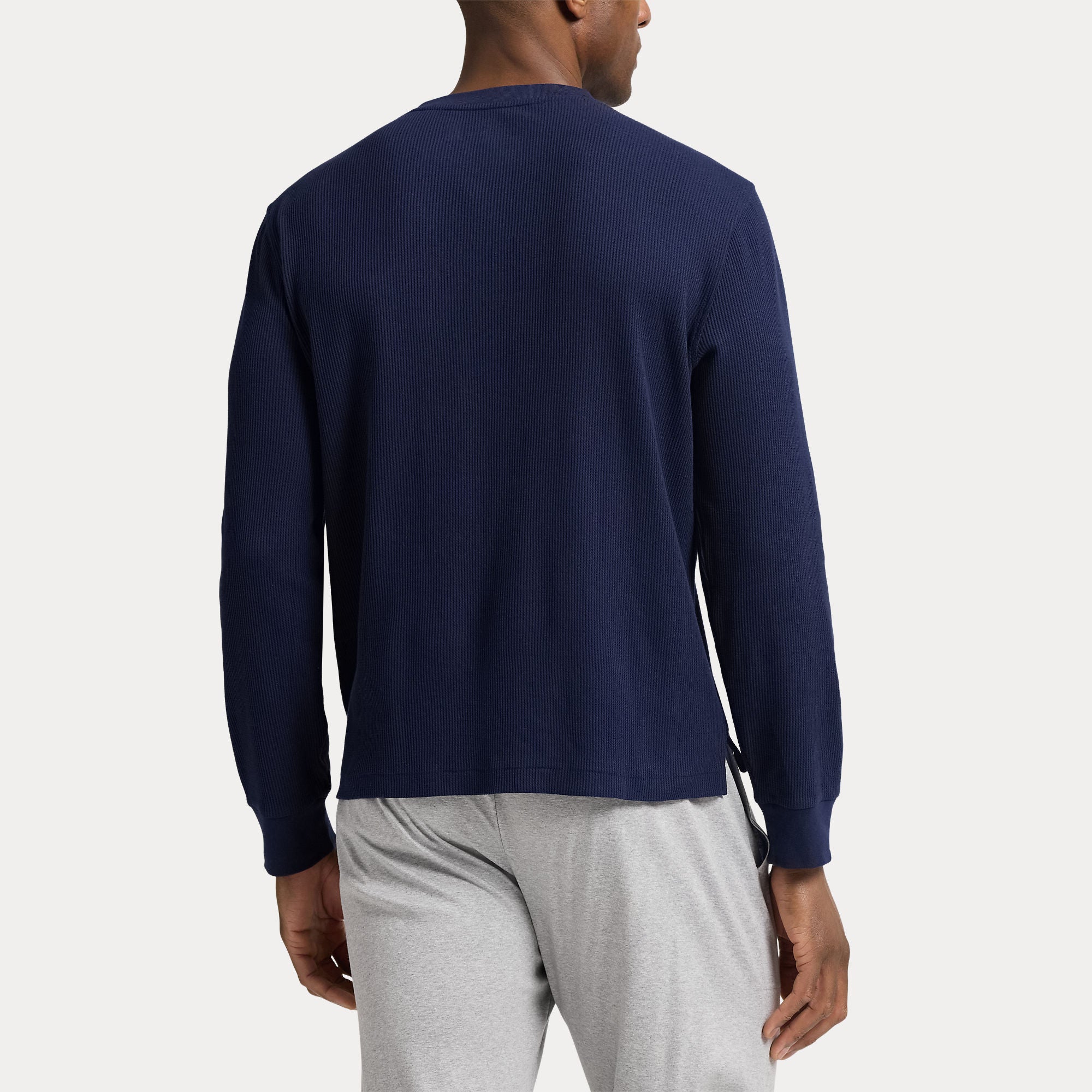 Polo Ralph Lauren miesten pitkähihainen paita Henley Waffle Top, tummansininen