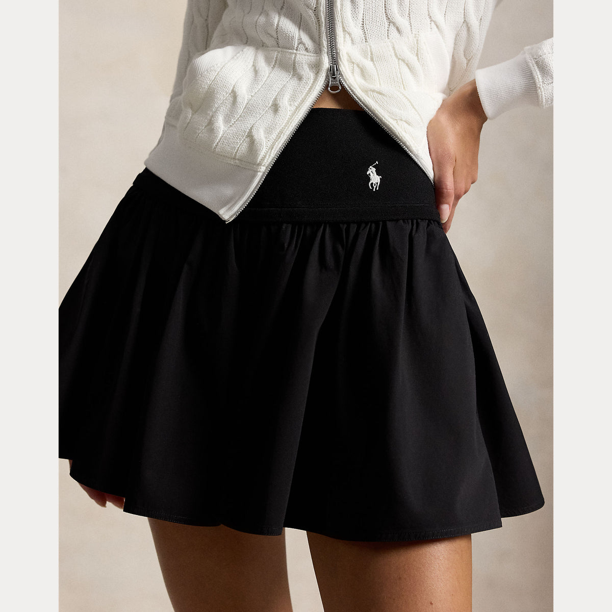 Polo Ralph Lauren naisten hame Woven-A Line-Skirt, musta