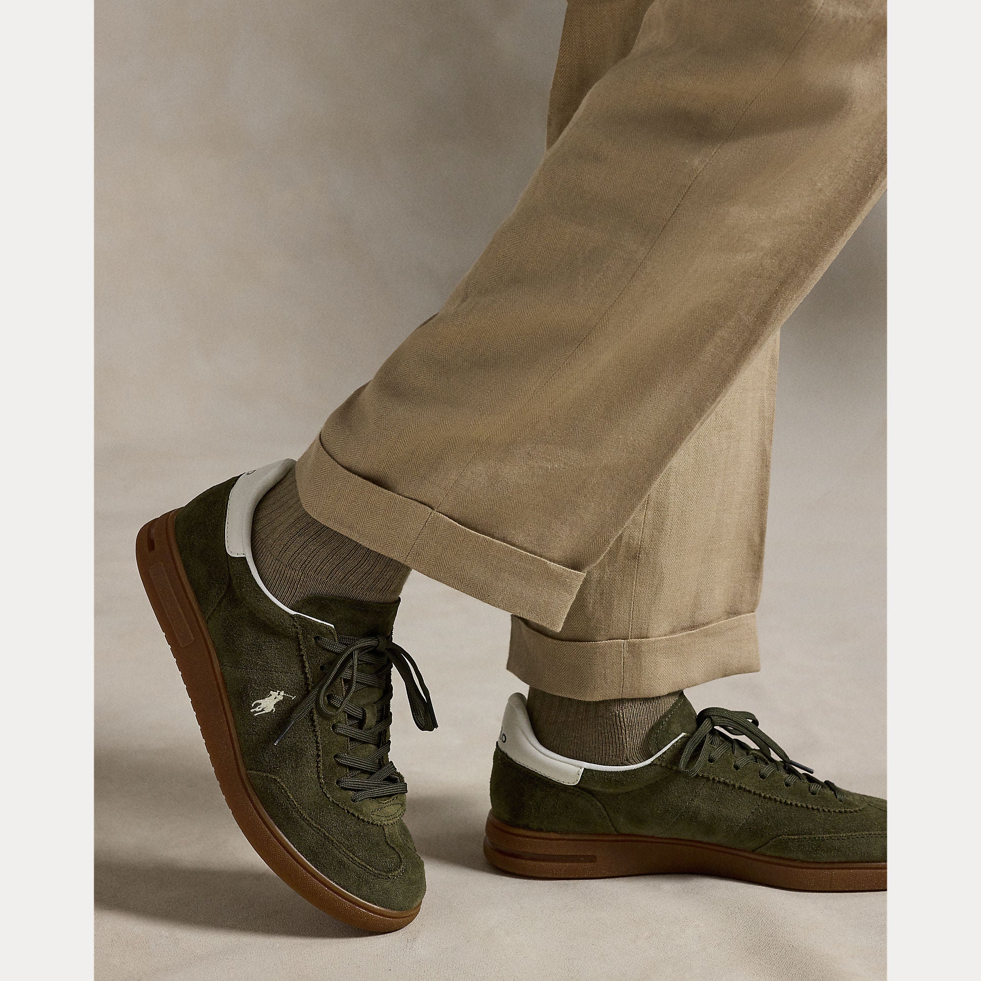Polo Ralph Lauren miesten tennarit Bedford Suede Sneaker, tummanvihreä