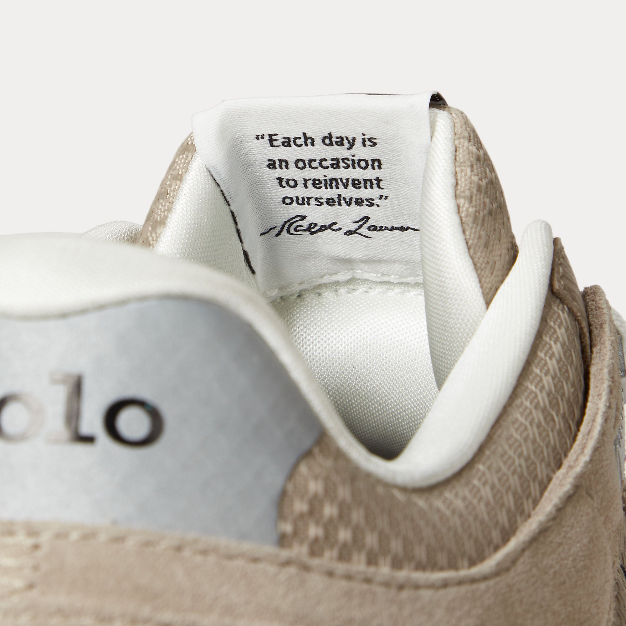 Polo Ralph Lauren miesten Lenkkarit Train 89 V2-Sneakers-Low Top Lace, Vaalea beige