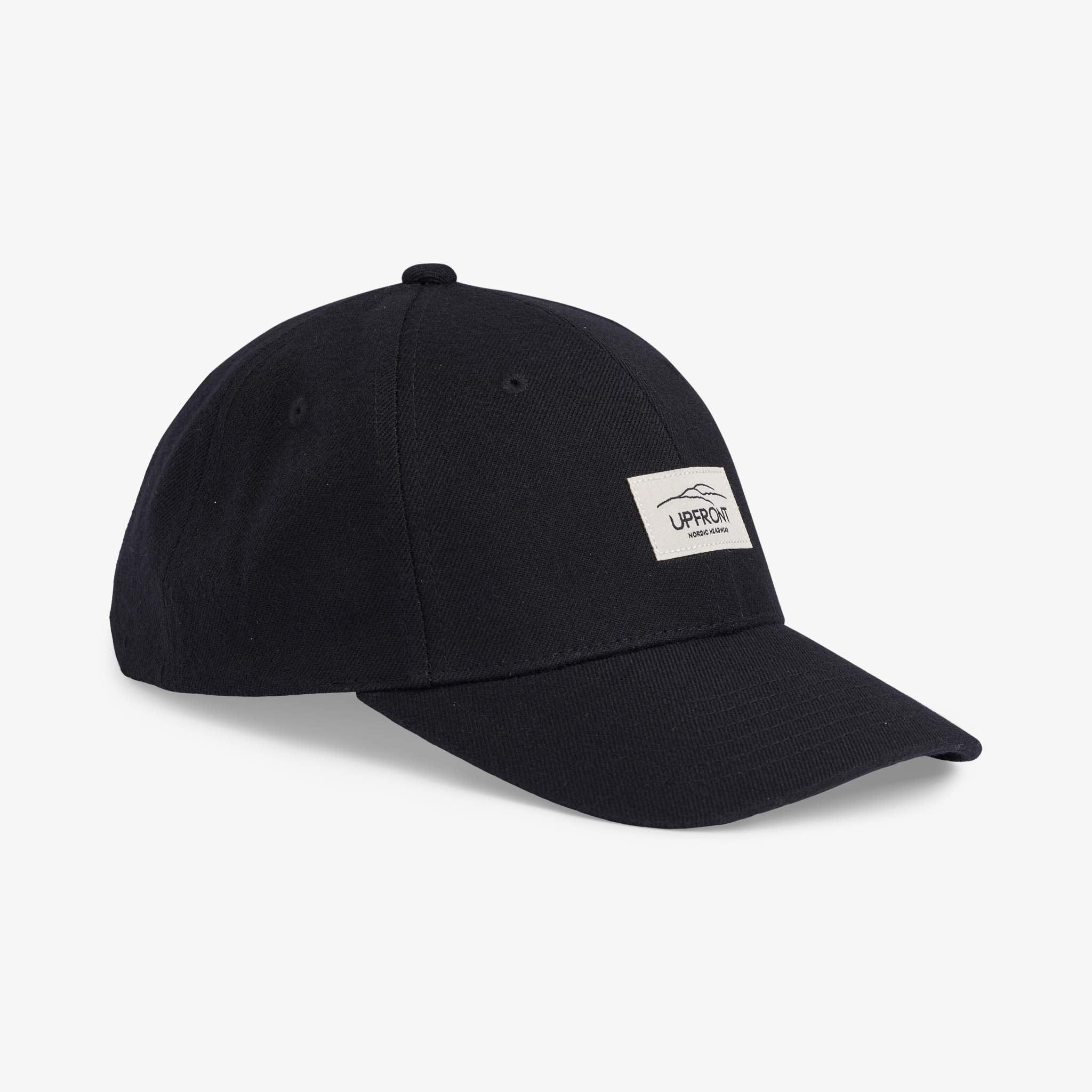 Upfront Miesten Lippis HAAKON HARD LOW BASEBALL CAP, Musta