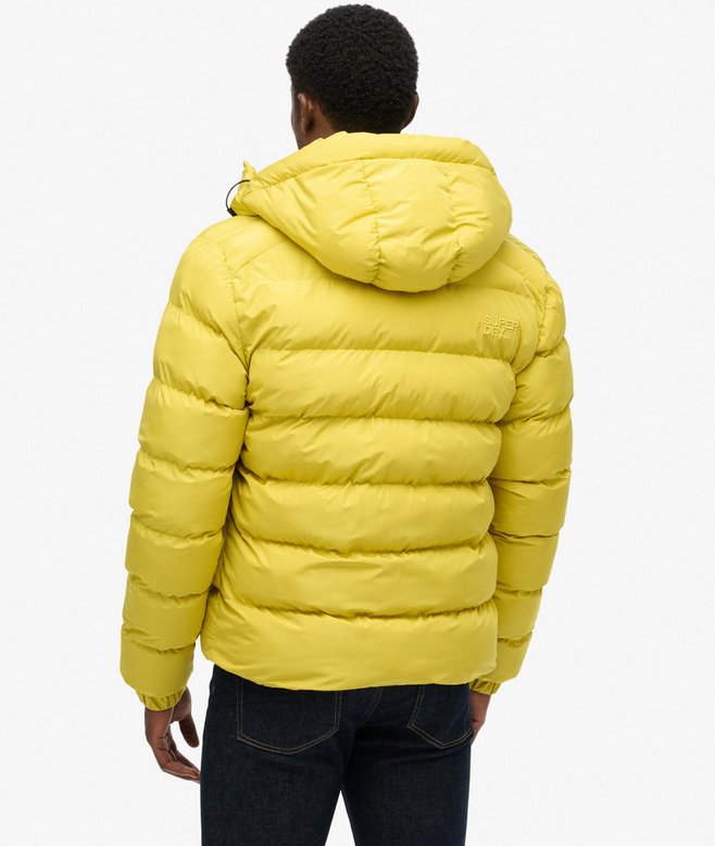 Superdry Miesten Talvitakki, Hooded Sports Puffer Jacket KELTAINEN
