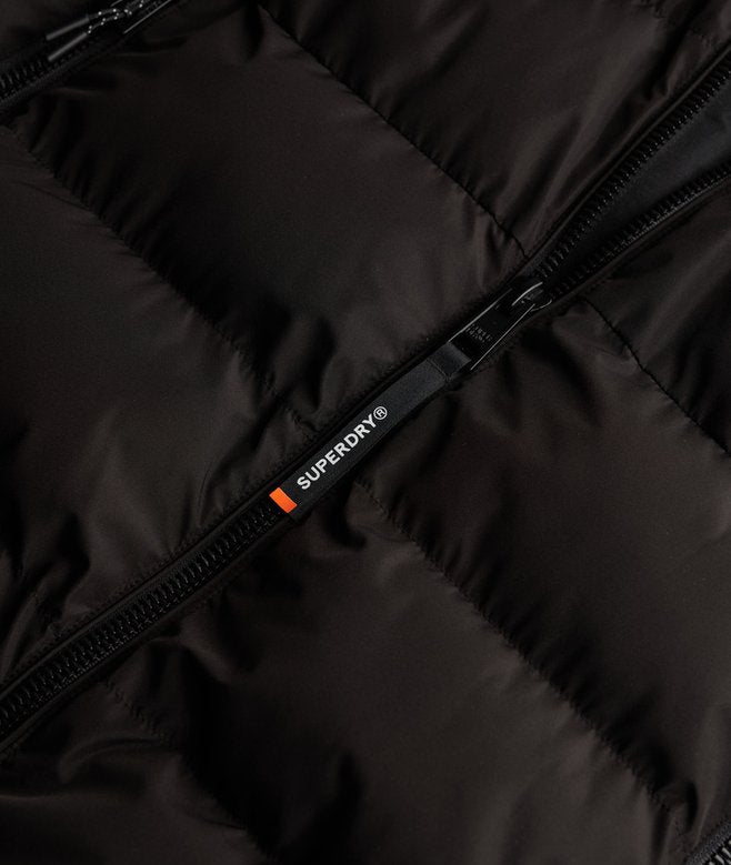 Superdry miesten toppatakki Hooded Sports Puffer Jacket, musta