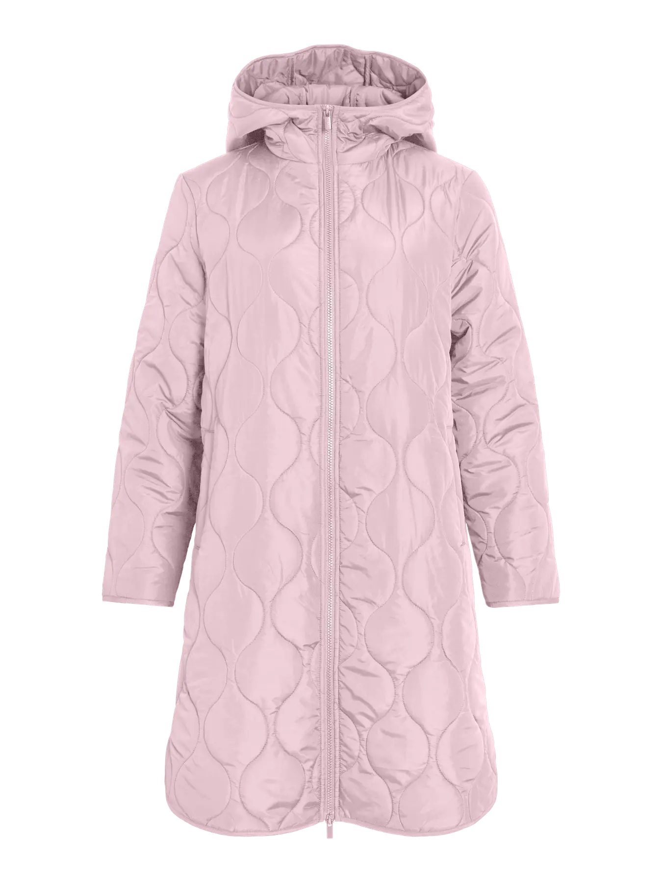 Vila naisten takki VIQUILA L/S Hooded Onion Coat, Ballet Slipper