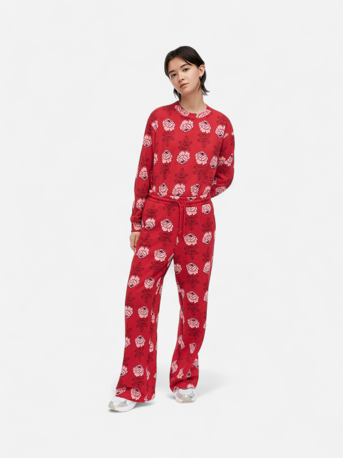 Marimekko collegehousut VARRET VIHKIRUUSU KIOSKI, punainen kuosi - Kekäle.fi