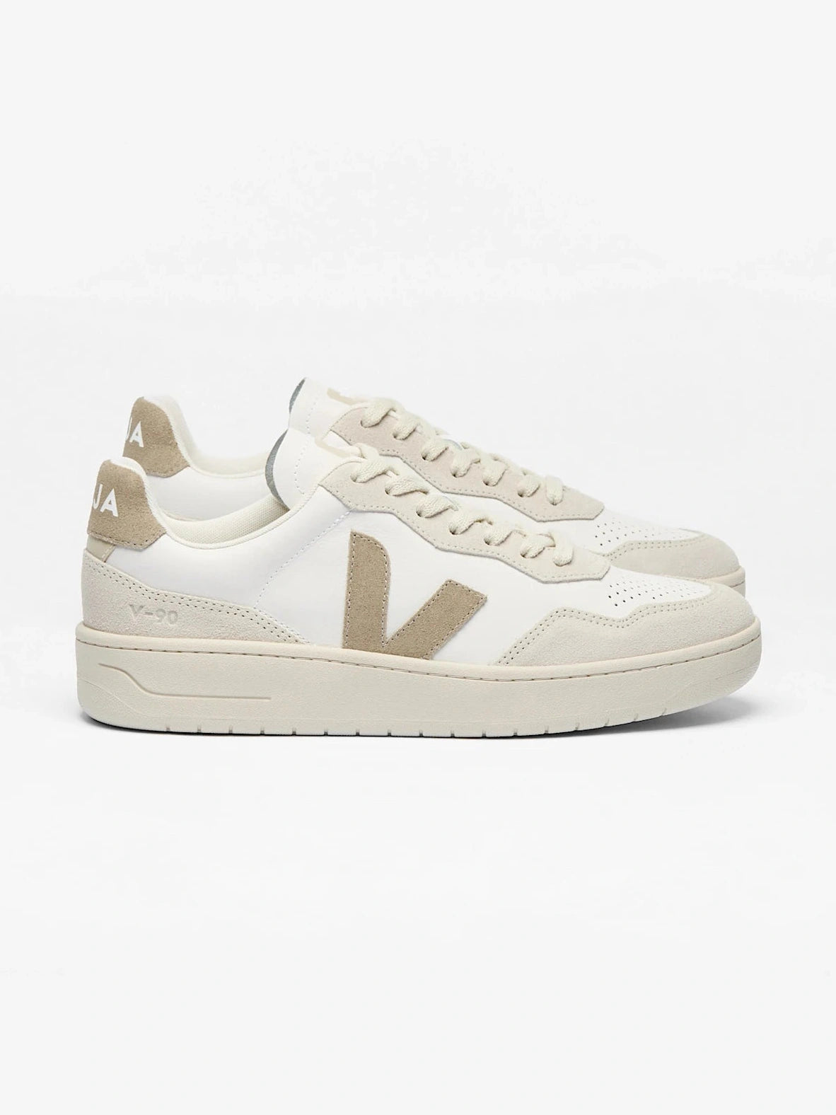 Veja miesten tennarit V-90 Sneaker White Taupe, valkoinen