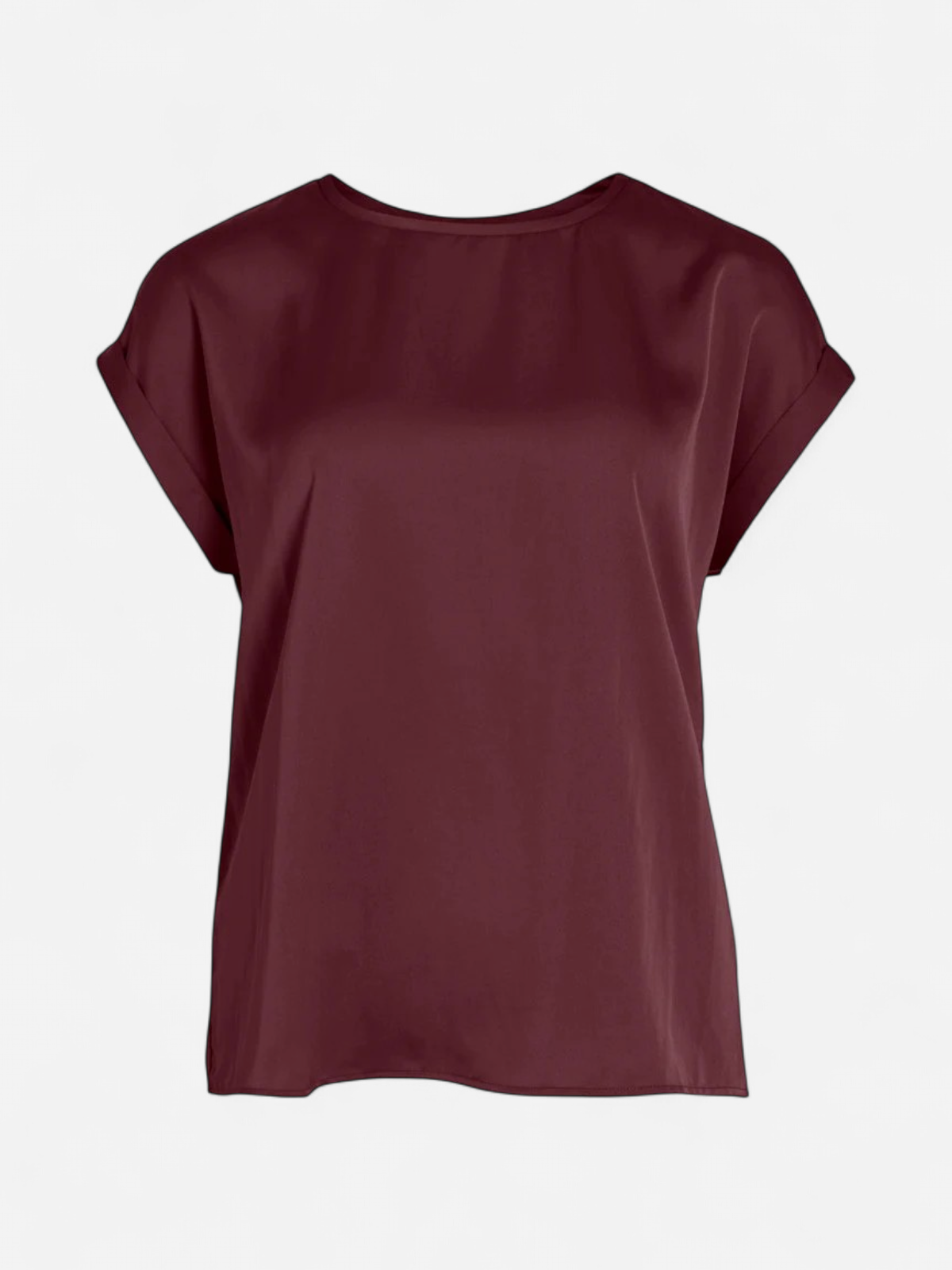 Vila naisten paita Viellette S/S Satin Top, Port Royale - Kekäle.fi