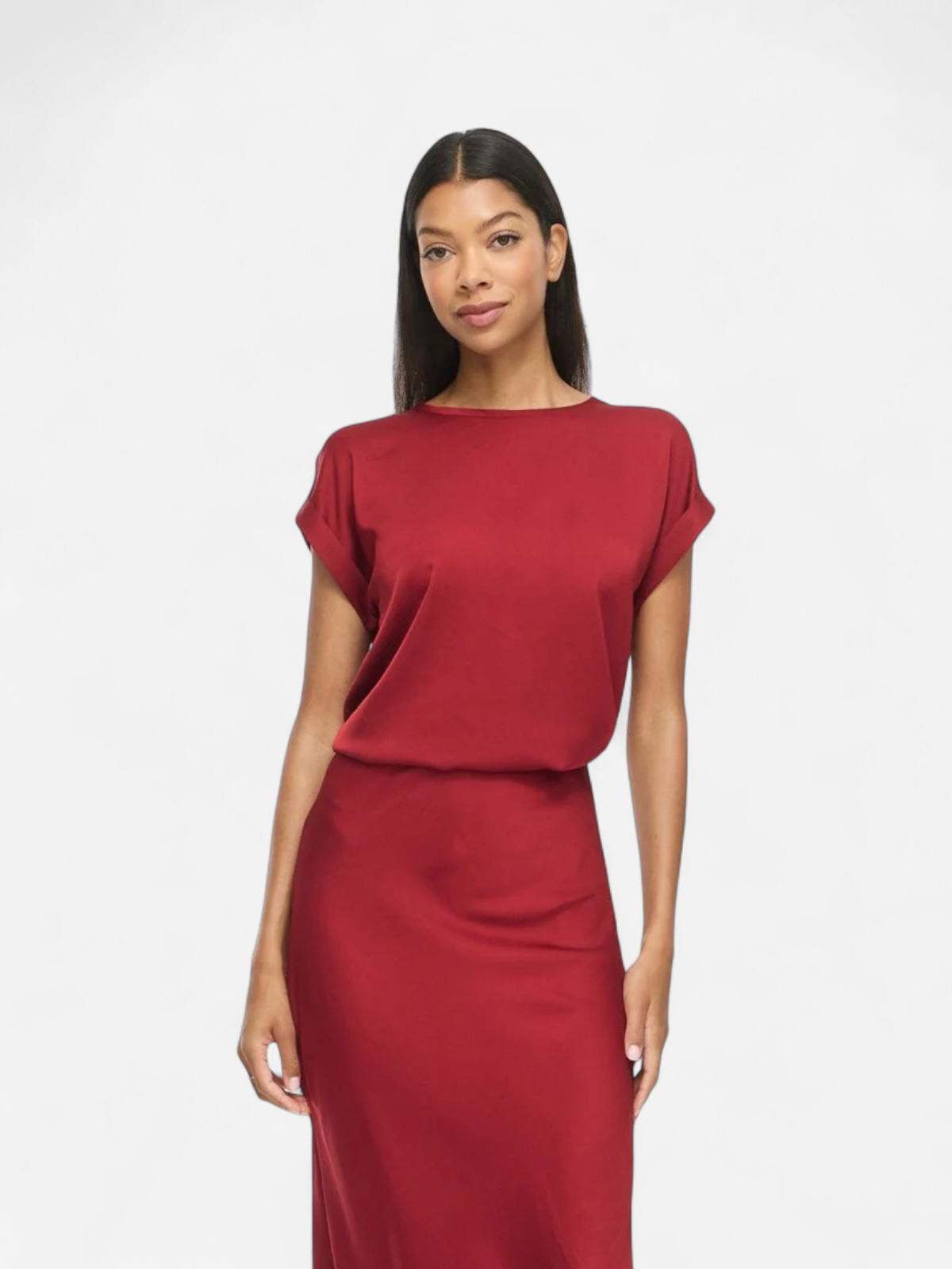 Vila naisten toppi Viellette Short Sleeved Top, Sun-Dried Tomato - Kekäle.fi