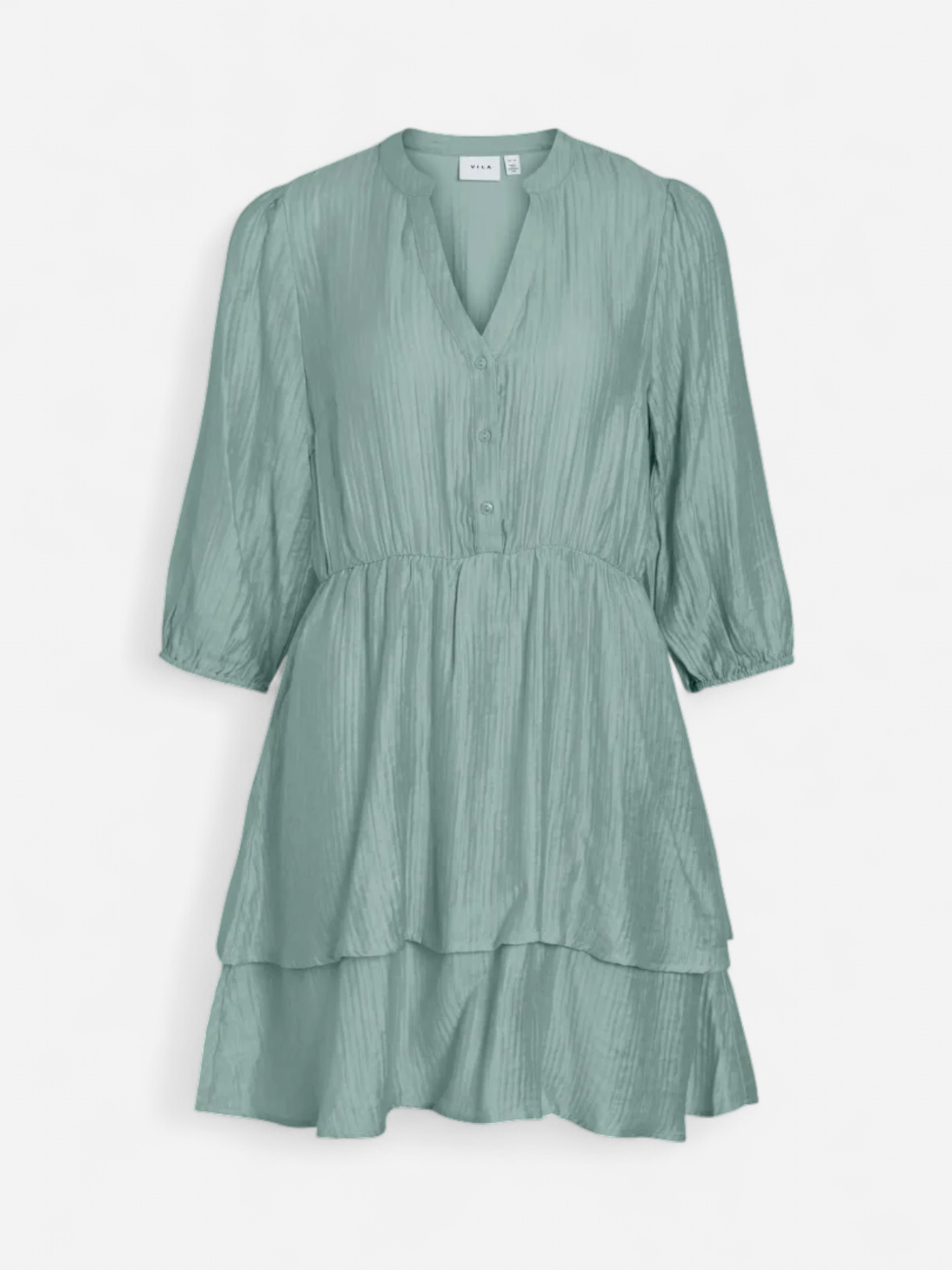 Vila mekko Vikenila V-neck 3/4 Dress, Blue Surf - Kekäle.fi