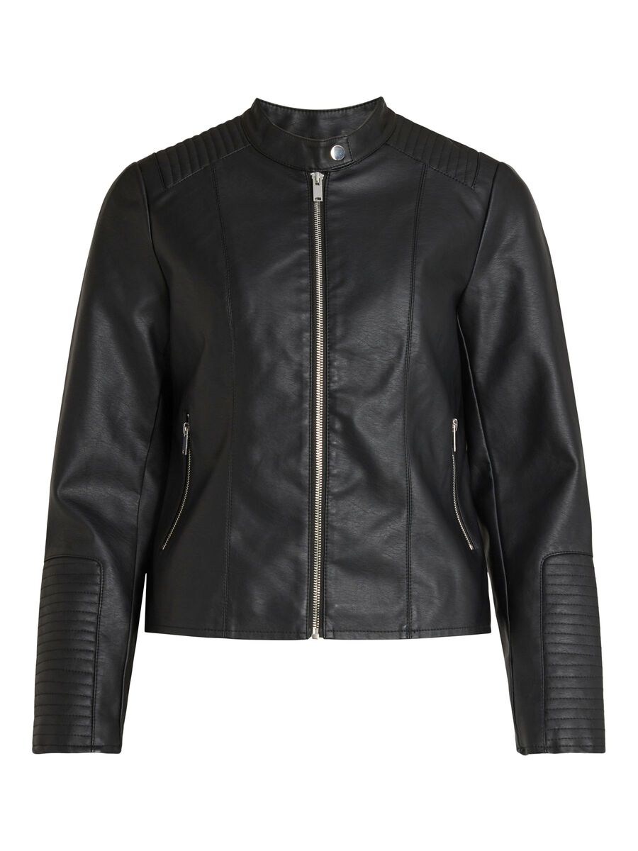 vila-keinonahkatakki-viblue-coatedjacket-musta-3