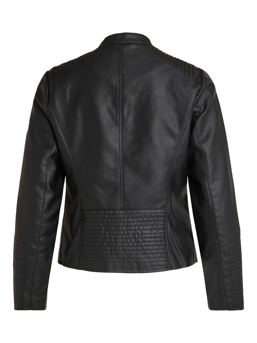 vila-keinonahkatakki-viblue-coatedjacket-musta-4