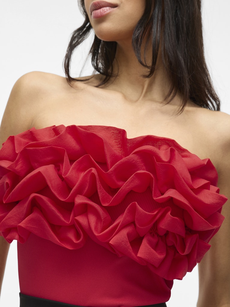 Vila naisten body VITOVE S/L Bodystocking, punainen