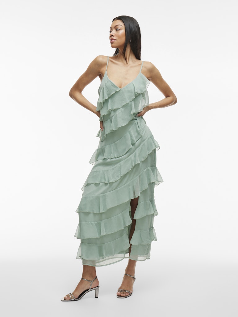 vila-naisten-mekko-viluna-strap-dress-green-milieu-3
