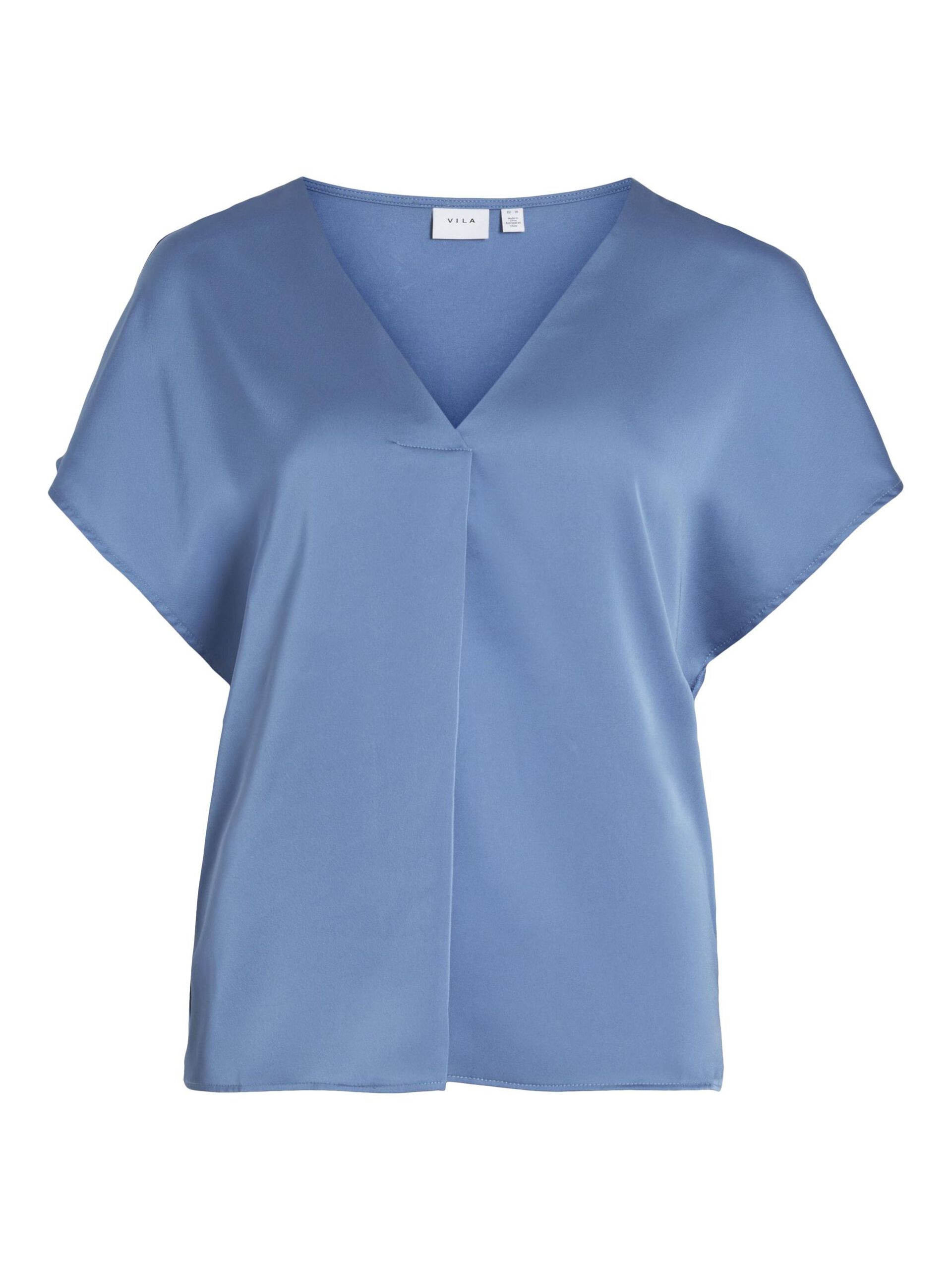 vila-naisten-satiinitoppi-viellette-v-neck-s-s-satin-top-sininen-3