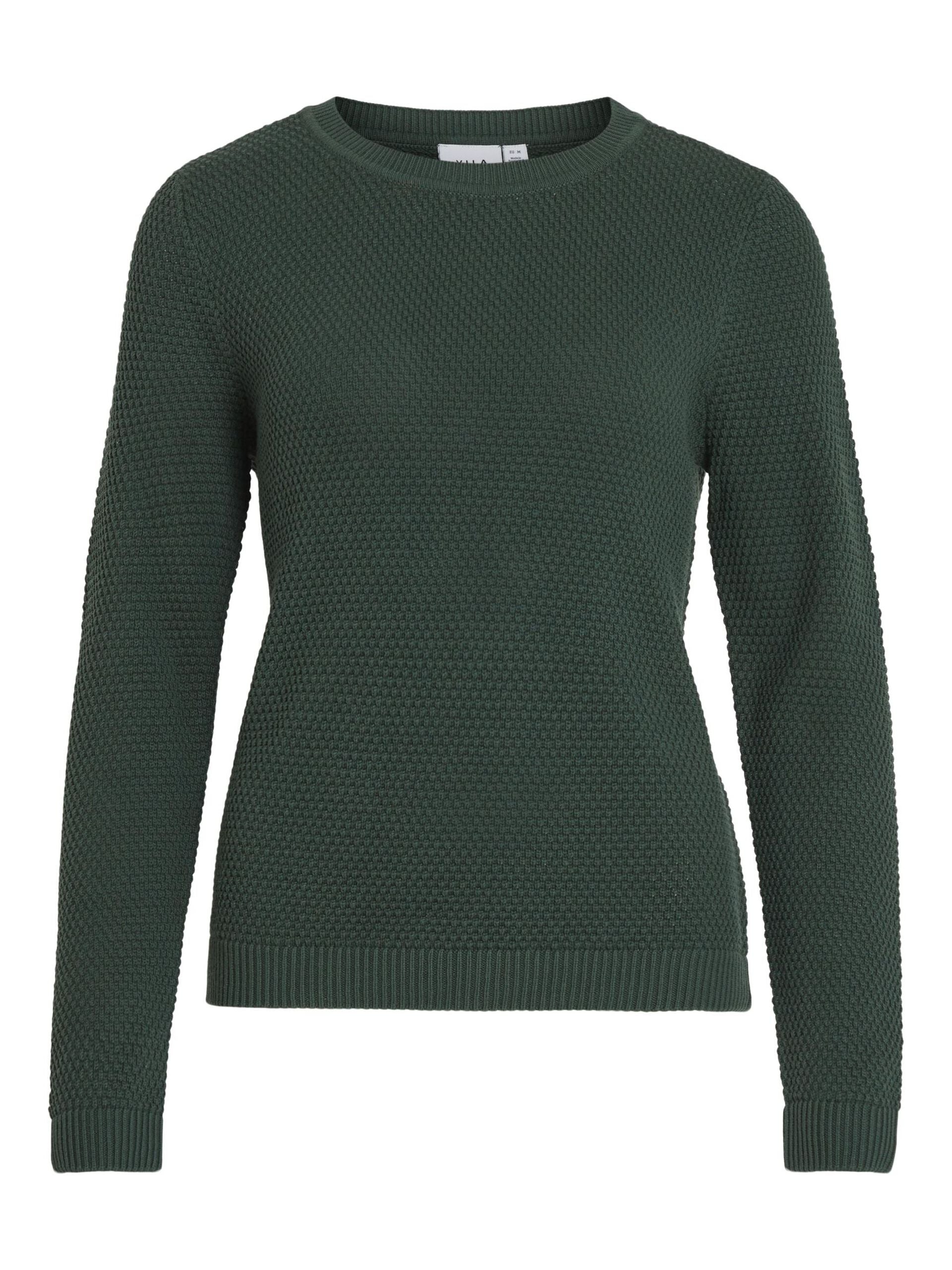 vila-neule-vidalo-o-neck-l-s-knit-top-armeijanvihrea-3