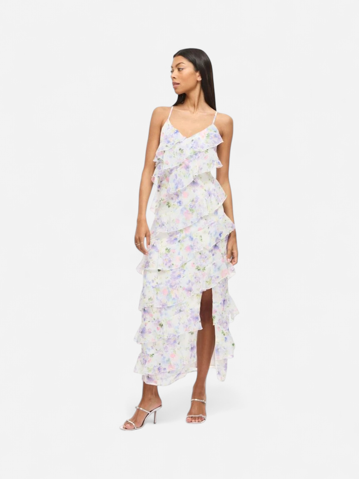 Vila mekko Viluna Strap Ankle Dress, Cloud Dancer Blue - Kekäle.fi