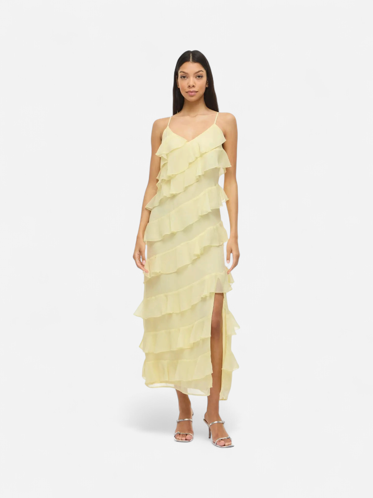 Vila mekko Viluna Strap Ankle Dress, pastellinkeltainen - Kekäle.fi