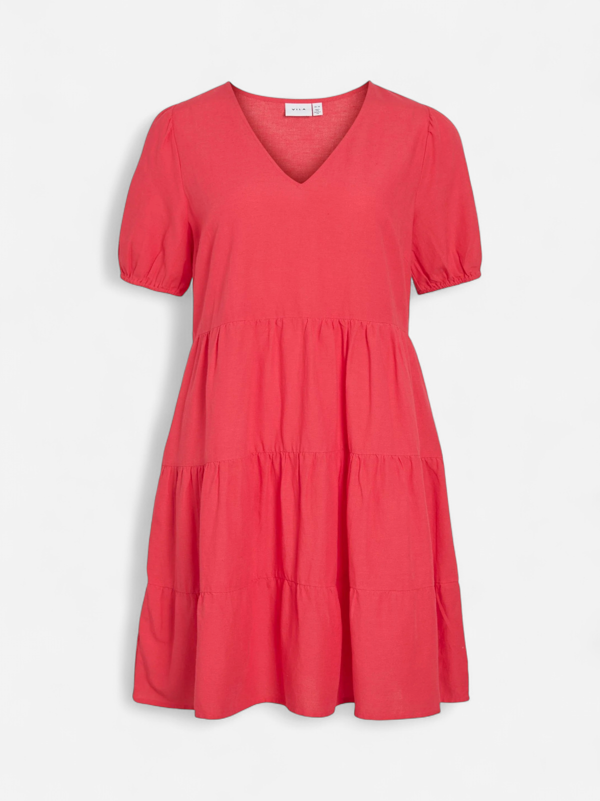 Vila mekko Viprisilla New S/S Short Dress, Hibiscus - Kekäle.fi