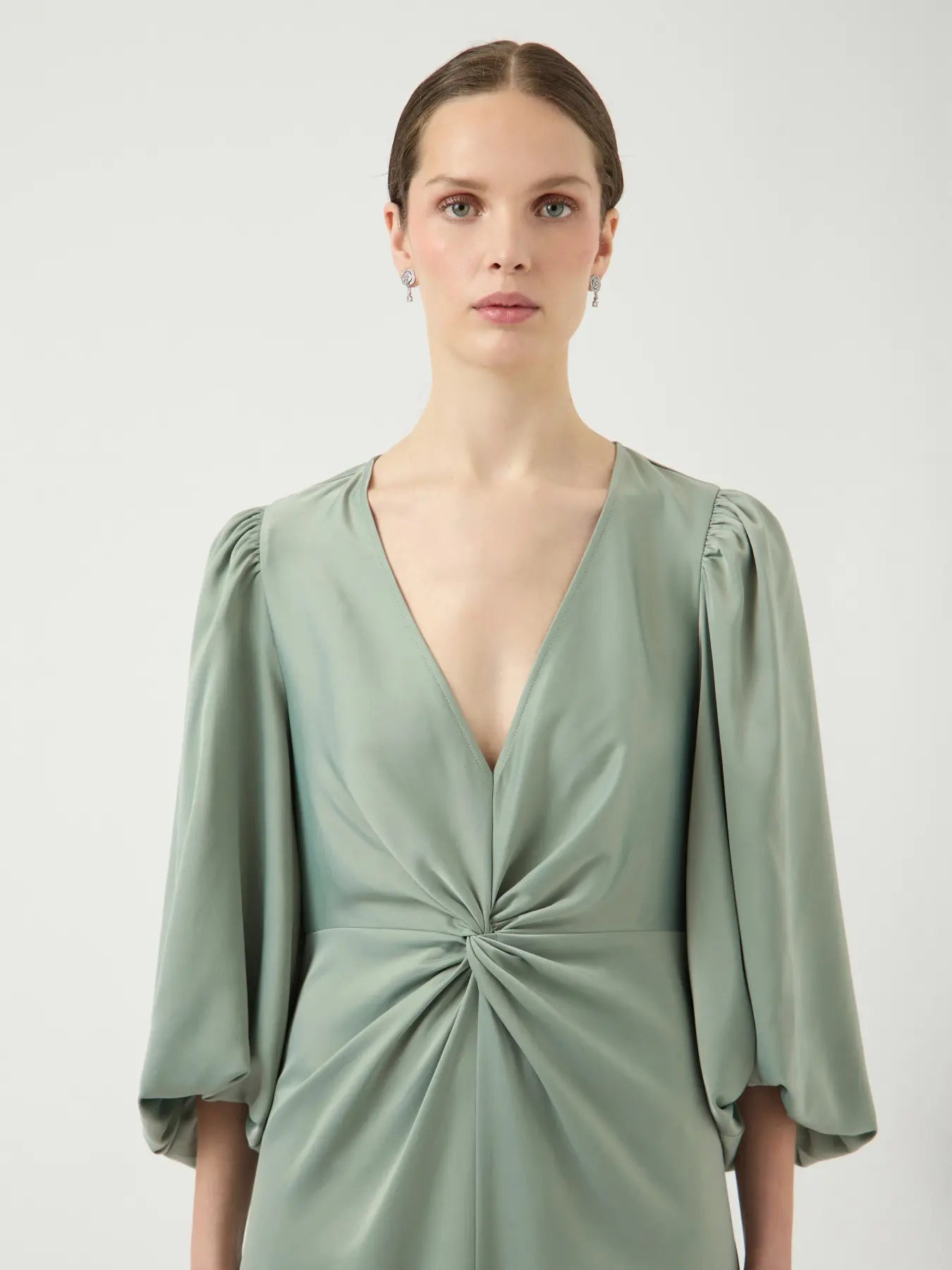Y.A.S mekko YASThea LS Long Dress S. Noos, Green Milieu