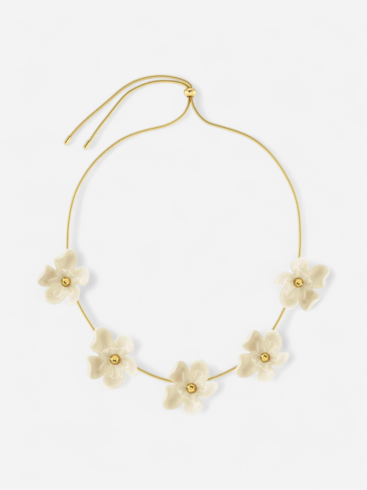 Edblad kaulakoru Wildflower Necklace, Gold pleated - Kekäle.fi
