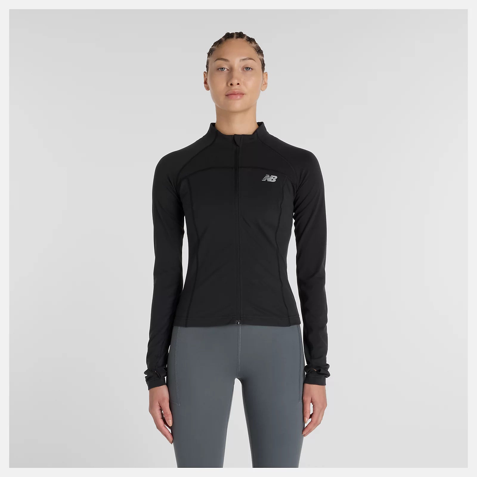New Balance naisten paita NB Harmony Fitted Full Zip, musta